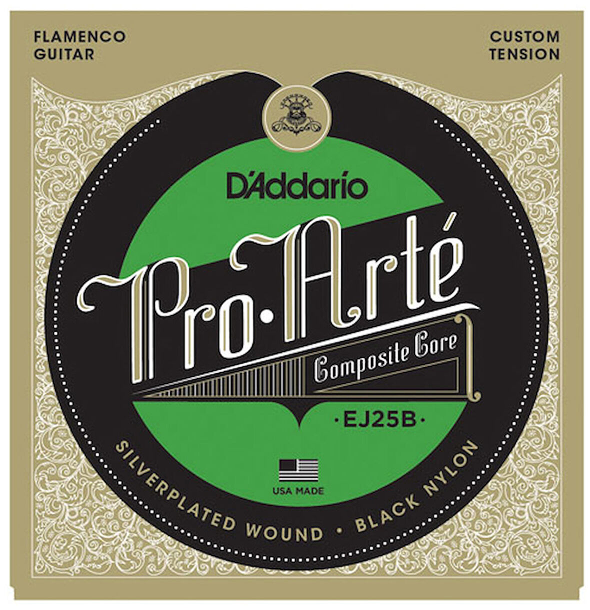 D'addario EJ25B Composites Flamenco Black Nylon Takım Tel Flamenko Gitar Teli