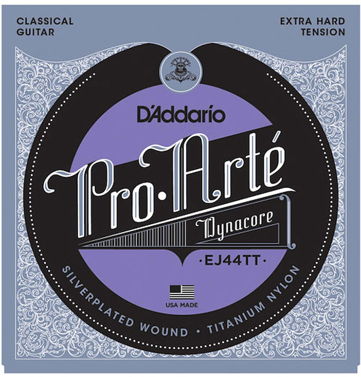 D'Addario EJ44TT Pro-Arté Dynacore, Titanium Trebles, Extra-Hard Tension Takım Tel Klasik Gitar Teli