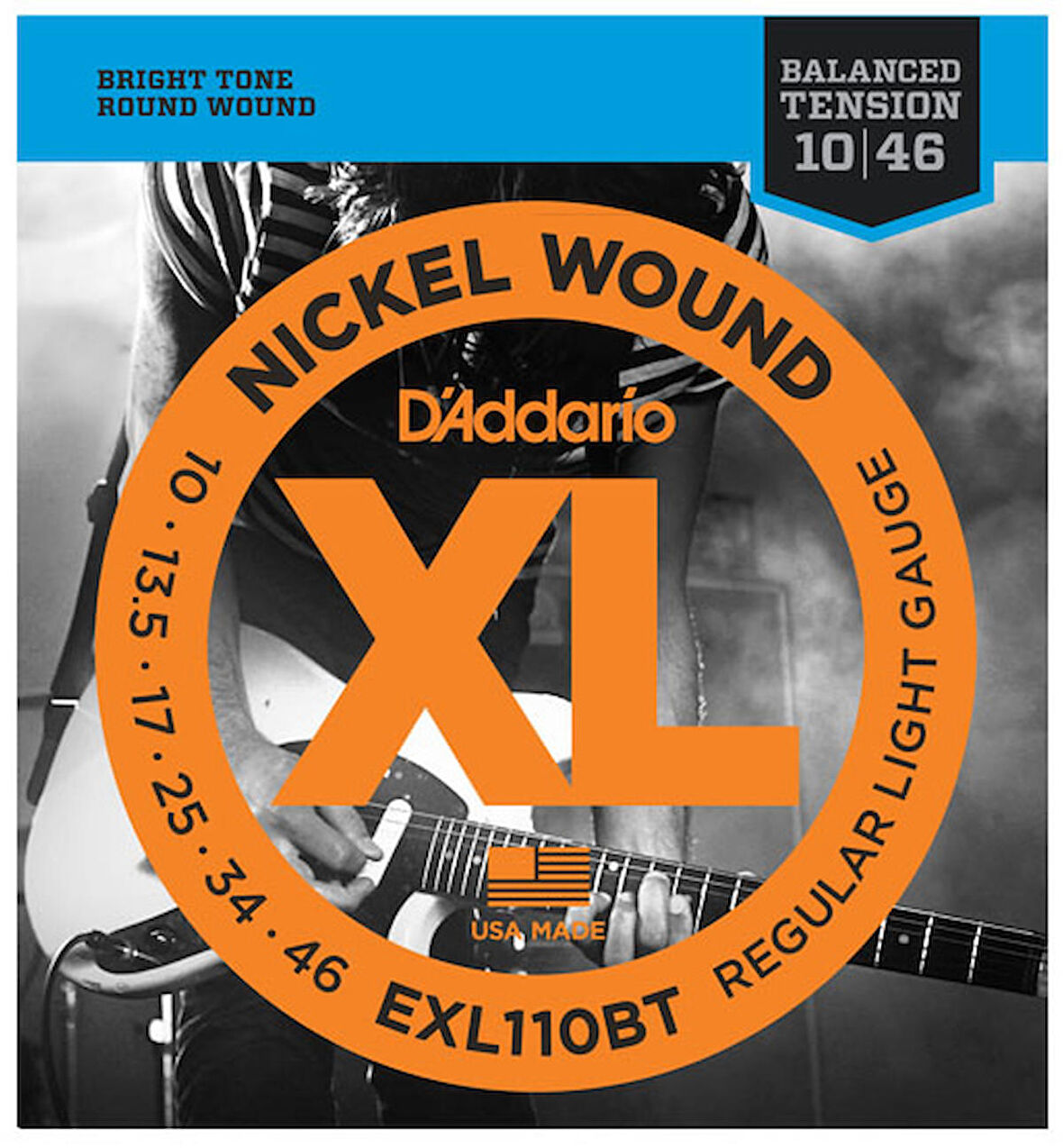 D'Addario EXL110BT Nickel Wound, Balanced Tension Regular Light, 10-46 010-046 Takım Tel Elektro Gitar Teli