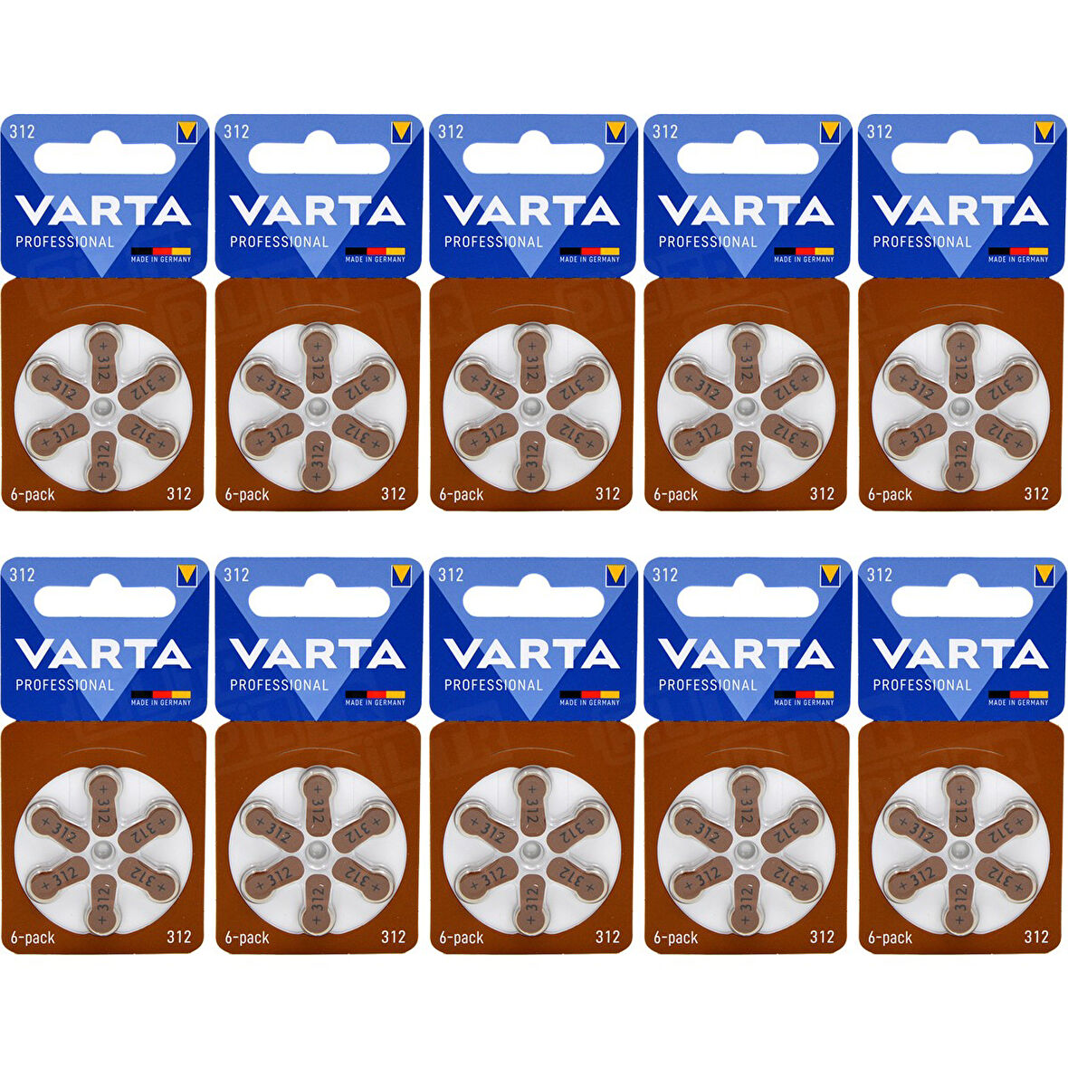Varta 312 Numara İşitme Cihazı Pili 6x10 (60 Adet)
