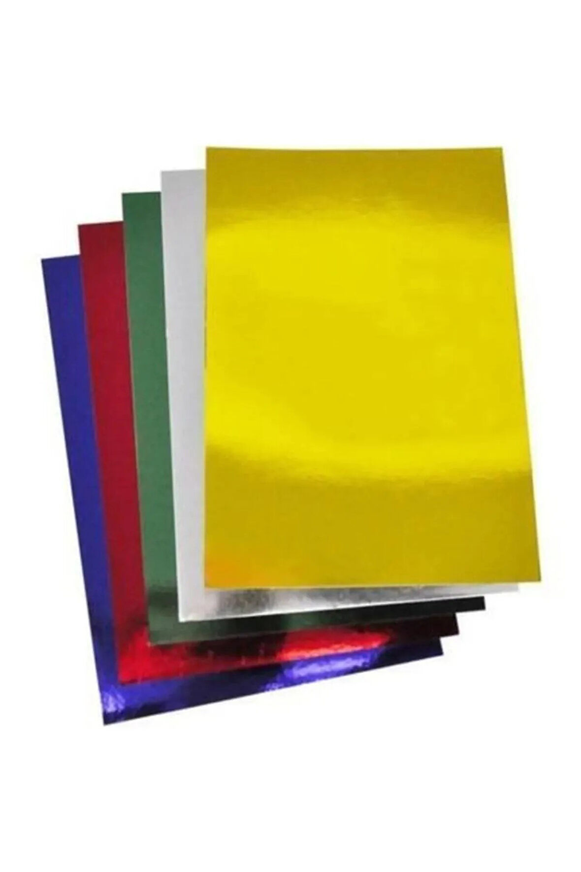 Aynalı Metalik Metalize Fon Kartonu 50x70cm 5 Adet (5 Farklı Renk)