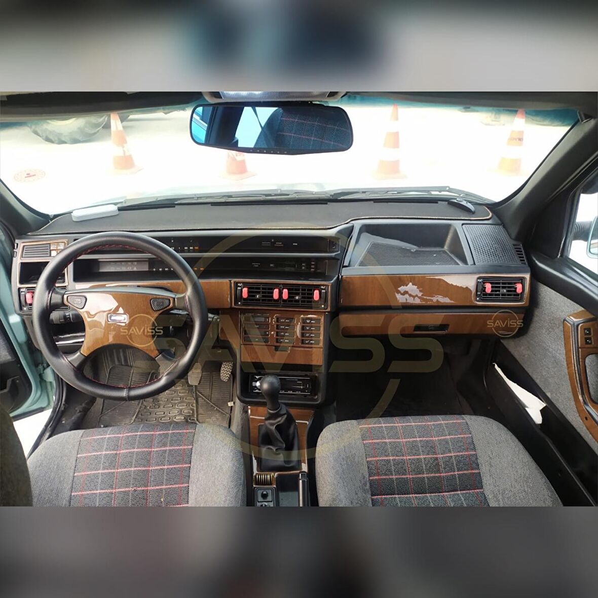 Fiat Tempra Tipo 54 Parça Fındık Ağacı Full Set Torpido Maun Kaplama(4 kol direksiyon,DİJİTAL Klima)