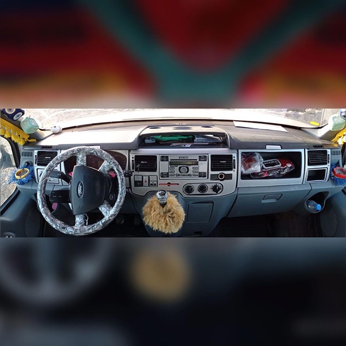 Ford Transit Jumbo 2006/2013 Full Set, Gümüş Gri Konsol Maun Kaplama (Gümüş Gri)