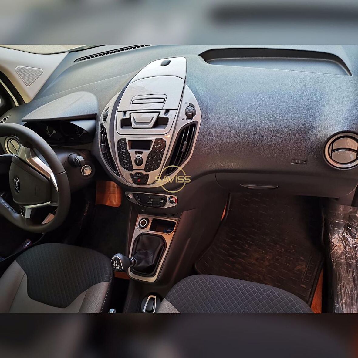 Ford Courier Full Set Gümüş Gri Torpido Maun Kaplama, Konsol Kaplama (Gümüş Gri)