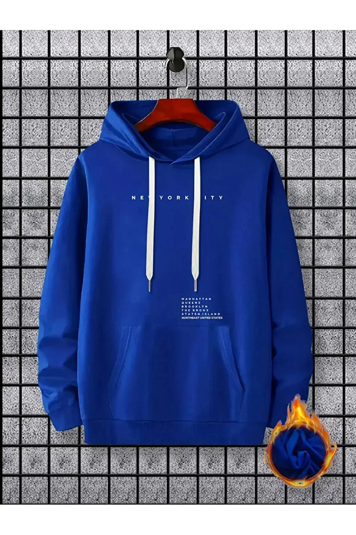Newyorkcıty Baskılı 2 iplik İçi pamuklu Sweatshirt