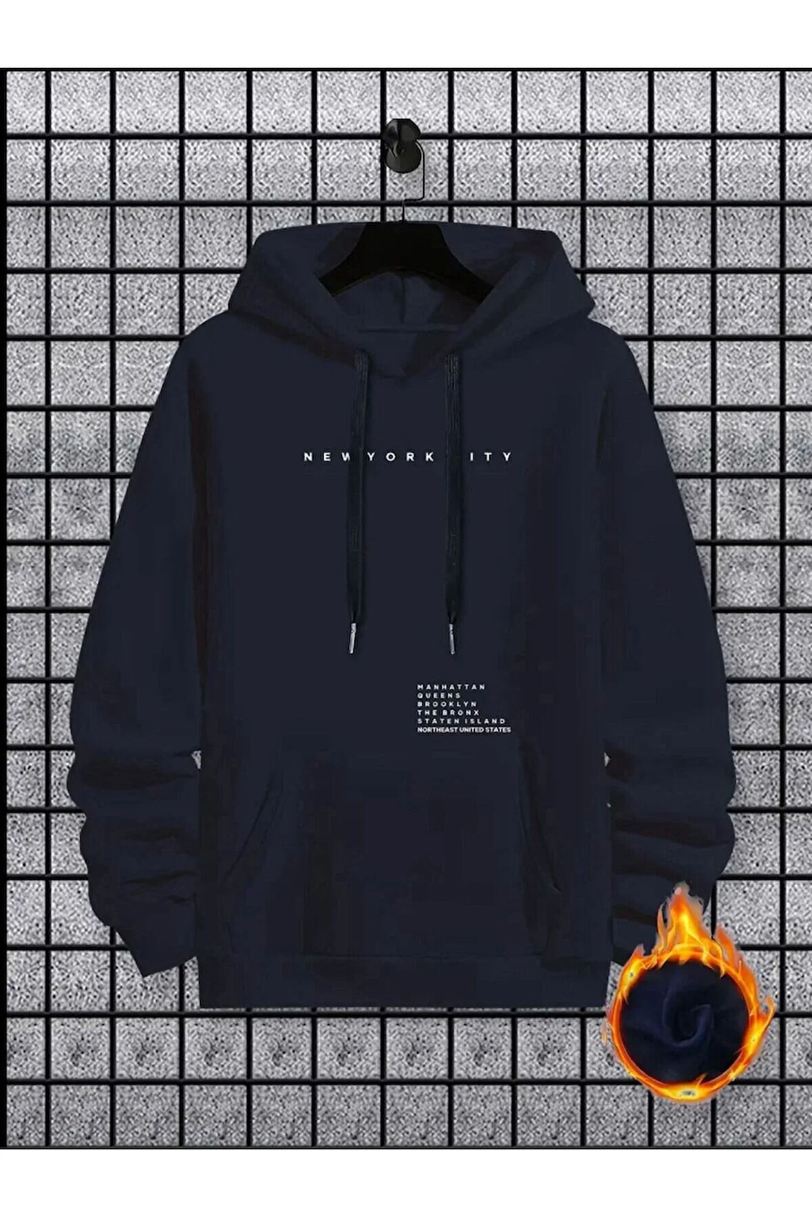 Newyorkcıty Baskılı 2 iplik İçi pamuklu Sweatshirt