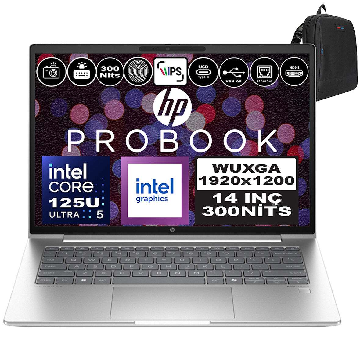 Hp Probook 440 G11 Intel Core Ultra 5 125U Ddr5 80GB 2tb SSD Intel® Aı Boost 14" Wuxga IPS Windows 11 Pro Taşınabilir Bilgisayar A22ZCEAP28 + Zetta Çanta