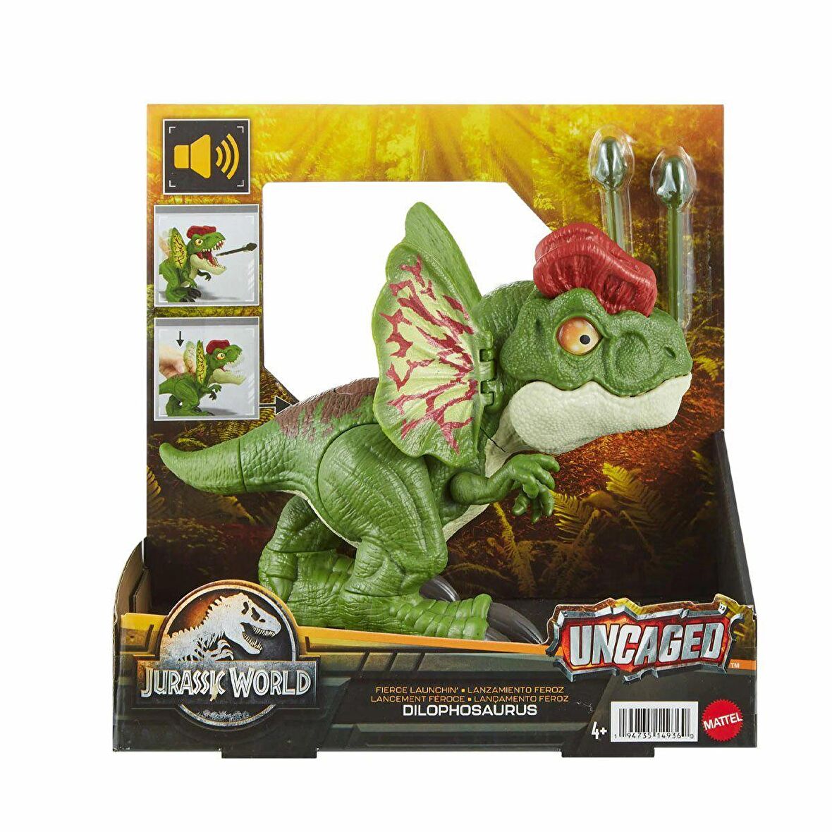 Jurassic World Uncaged™ İnteraktif Dilophosaurus Figürü FABBATOYS