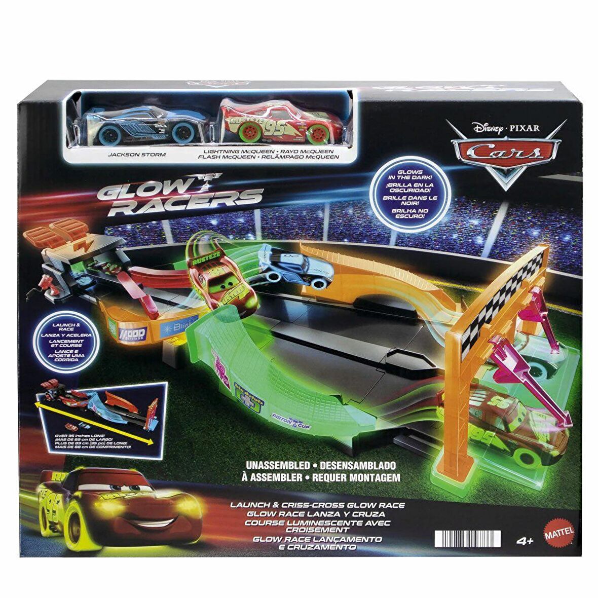 Cars Karanlıkta Parlayan Yarışçılar Pist Seti FABBATOYS
