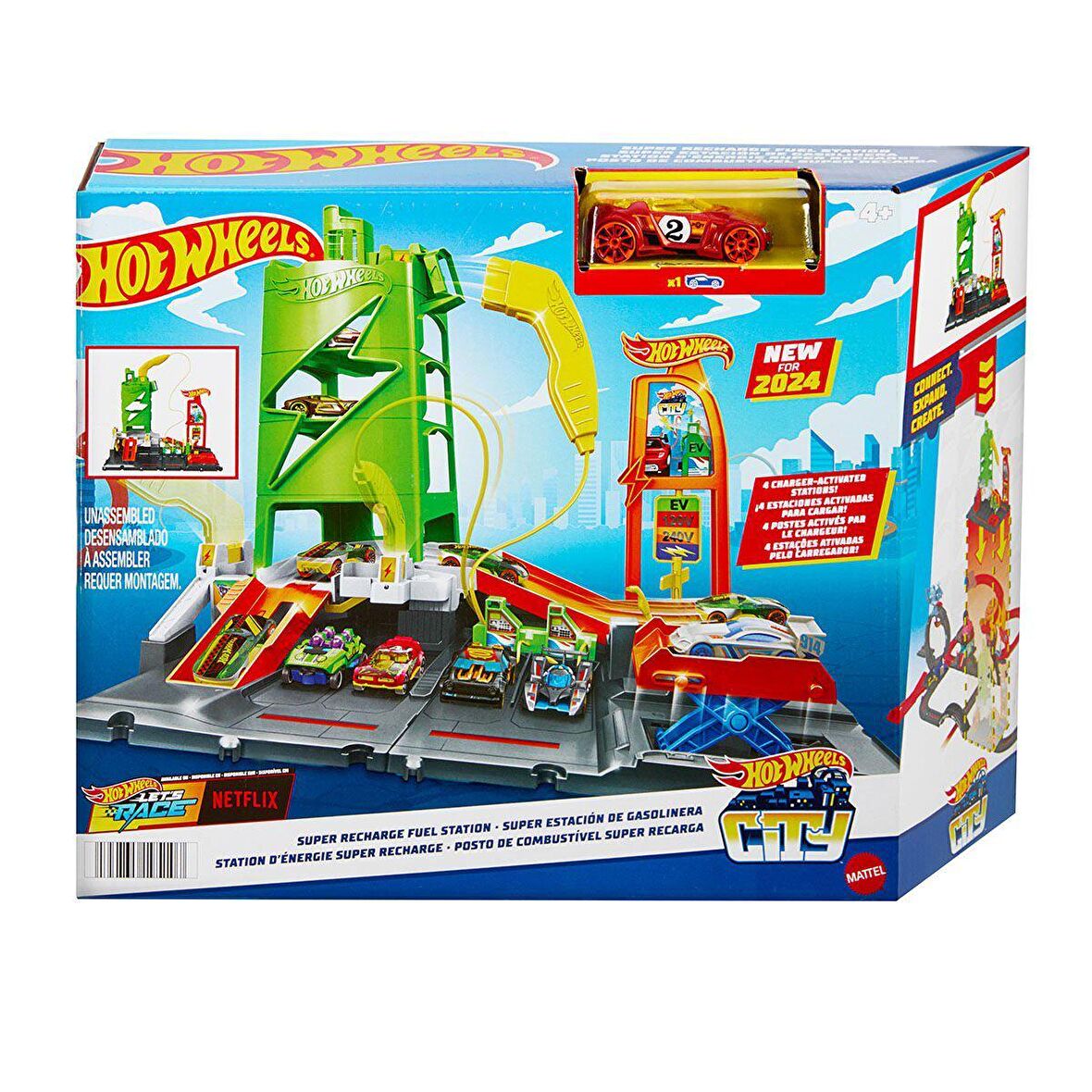 HTN79 Hot Wheels Elektrikli Araç Şarj İstasyonu Oyun Seti FABBATOYS