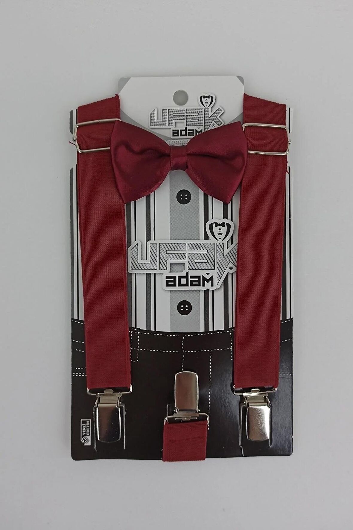Kız Bebek Bordo Papyon Askı Seti