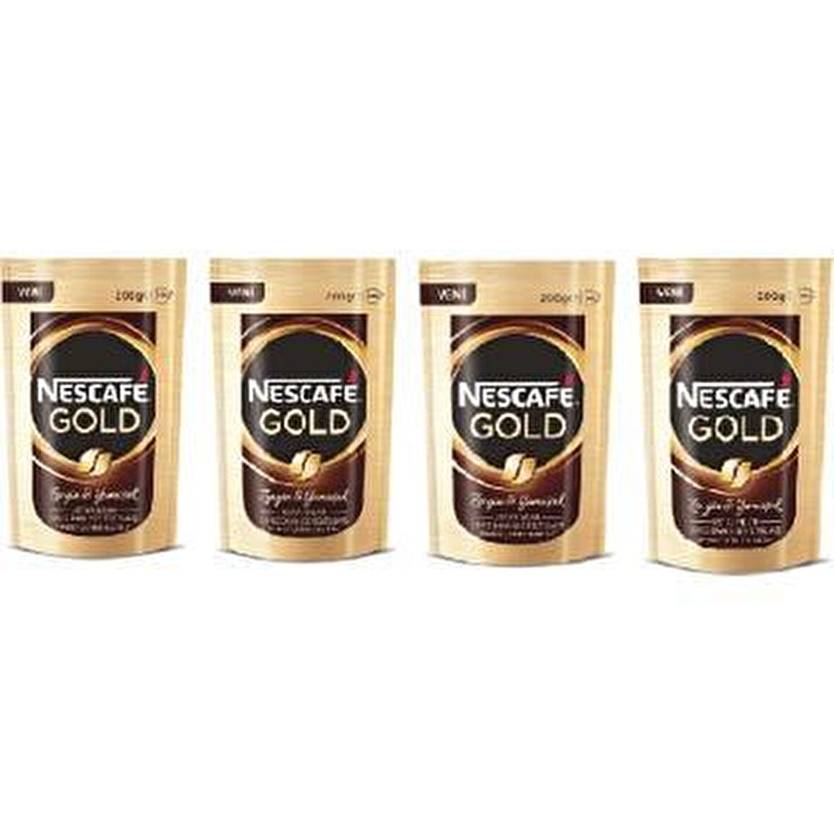 Nescafe Gold Klasik Sade 200 gr 4'lü Paket 