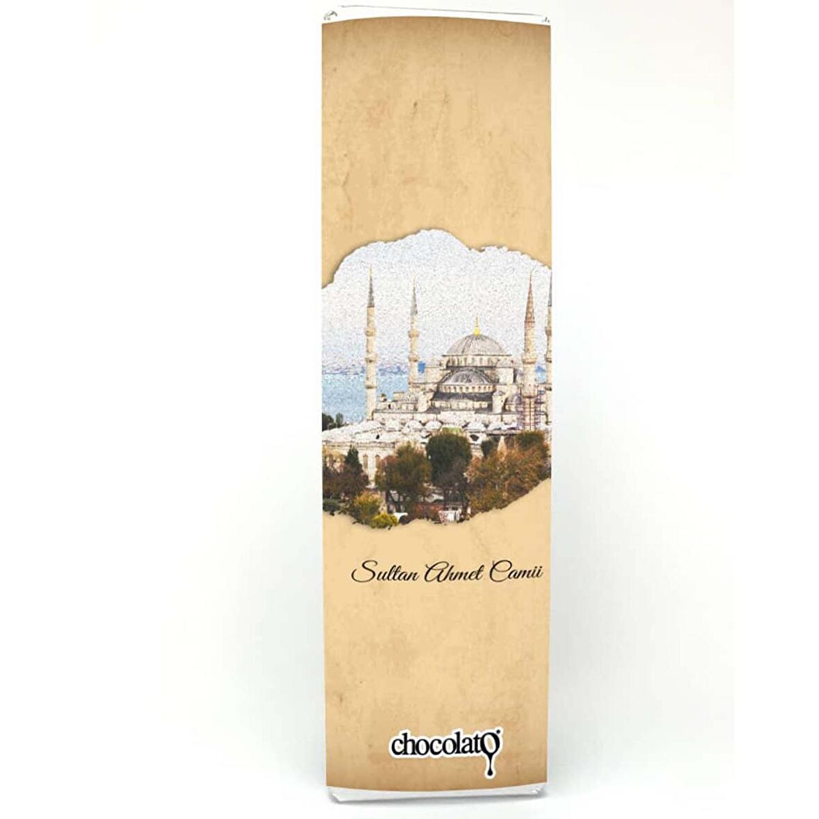 Sultan Ahmet Camii 300 gr. Sütlü Fıstıklı Tablet Çikolata