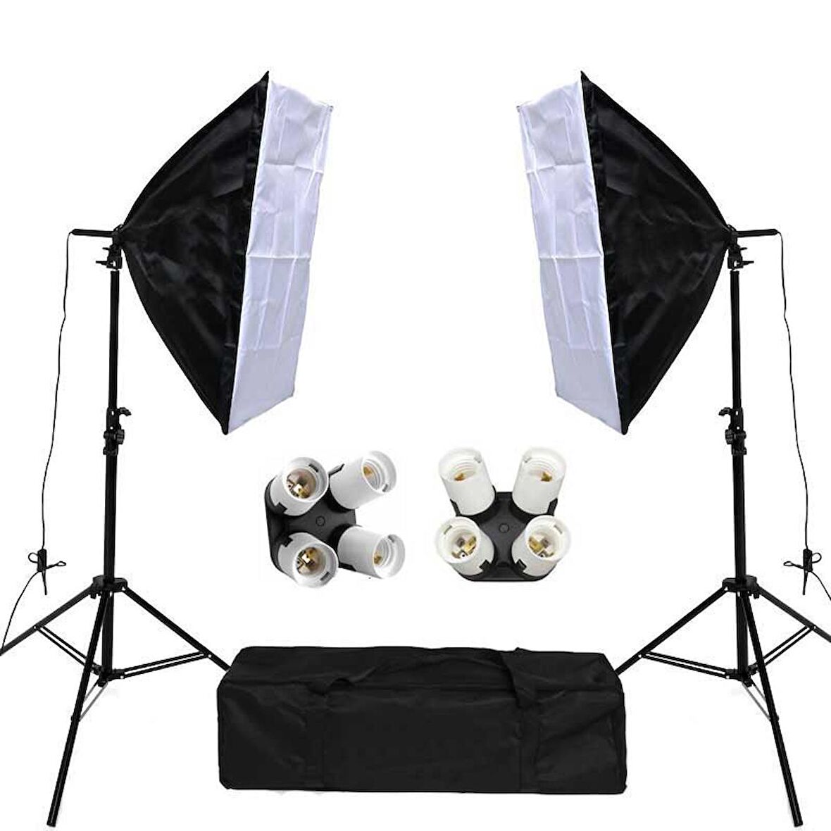 Gdx TLB-4 Pro Light 50x70 cm Video ve Fotoğraf Çekim 2'li  SoftBox Seti - 4 Duylu Softbox