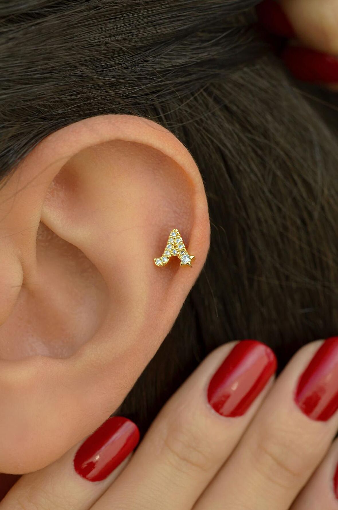 A Harfi Piercing Helix Kıkırdak Lob Tragus