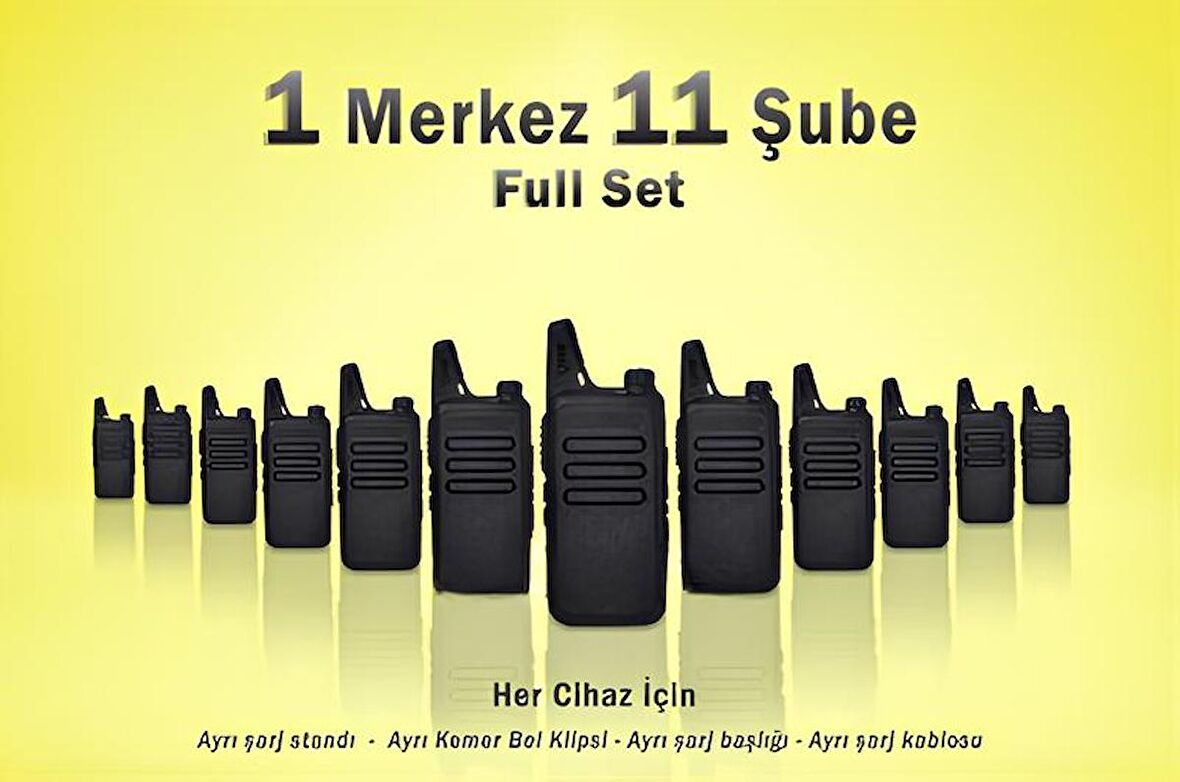 Çaycı Telsizi 1 Merkez 11 Şube Full Set