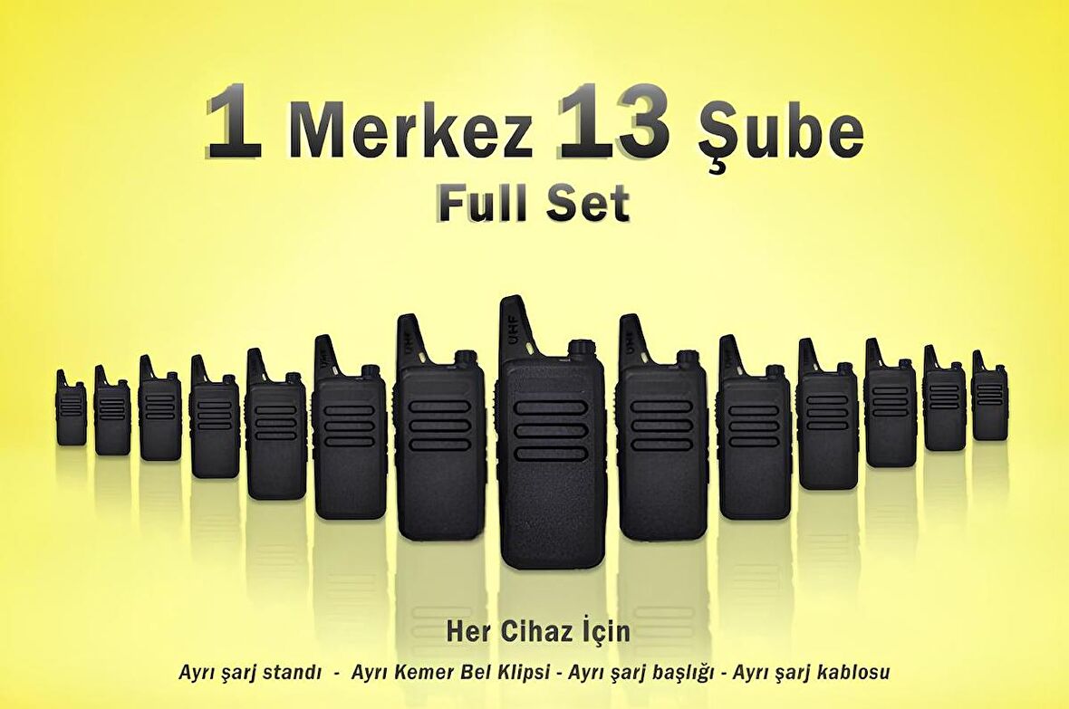 Çaycı Telsizi 1 Merkez 13 Şube Full Set