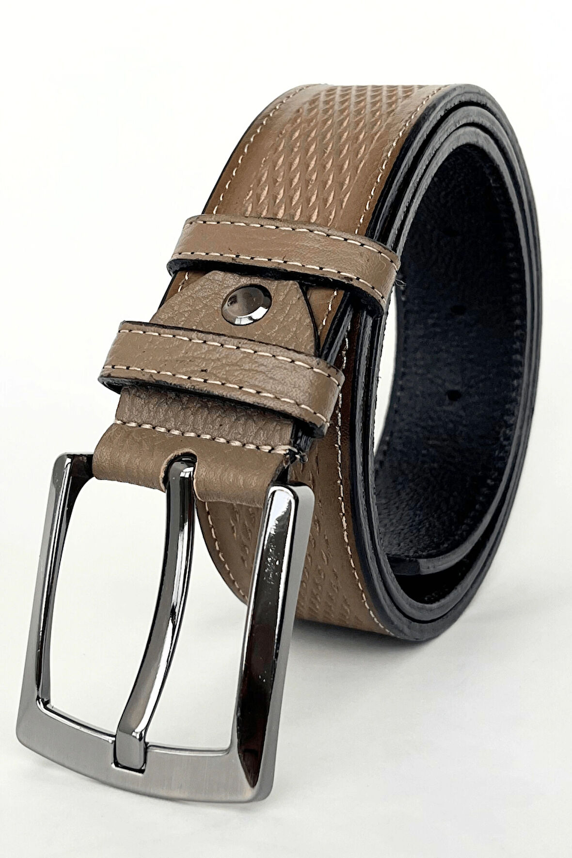 Hakiki Nubuk Deri Erkek Kemer 4 Cm Premium Kahverengi