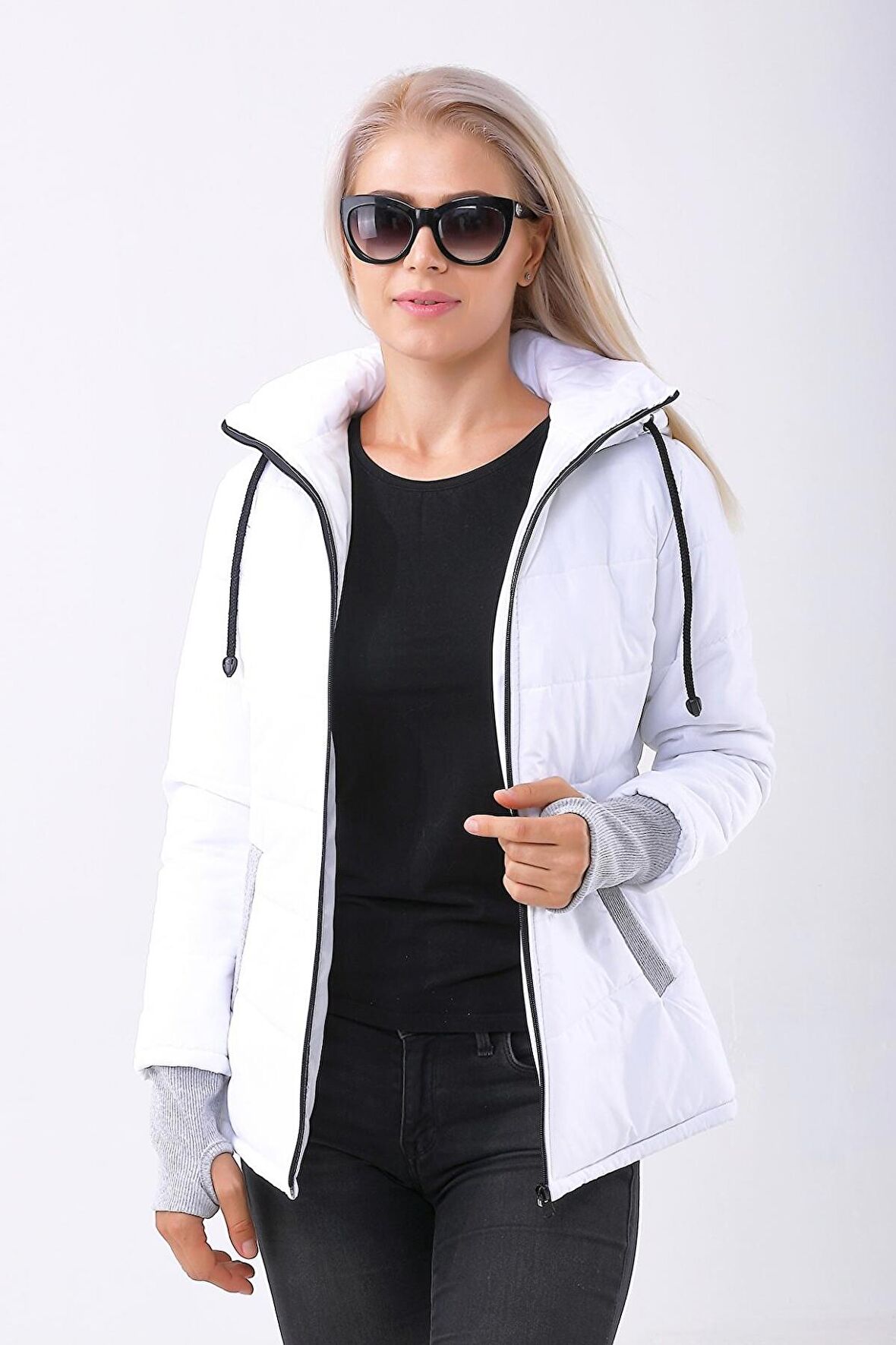 Toridas Günlük Su Geçirmez Kışlık Şişme Kadın Mont  801beyazz