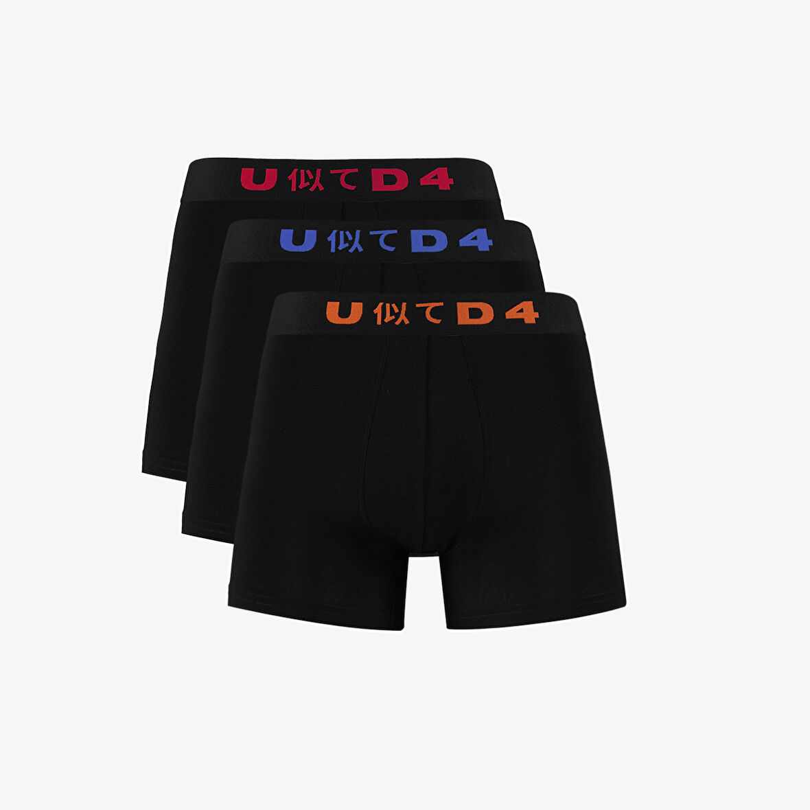 UNITED4 Classic 3lü Erkek Siyah Boxer