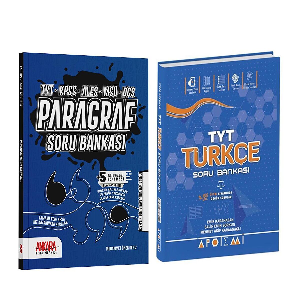 Apotemi TYT Türkçe ve AKM Paragraf Soru Bankası Seti 2 Kitap