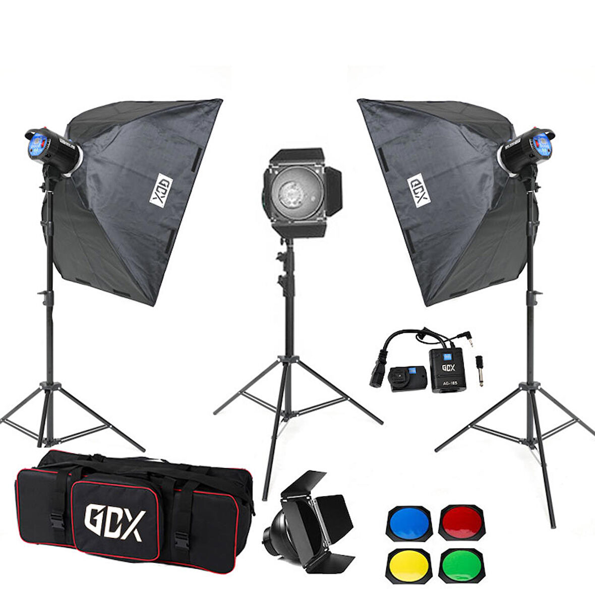 Gdx BM400 II W/S 3'lü Stüdyo Paraflaş Softbox Kit (400 Watt)