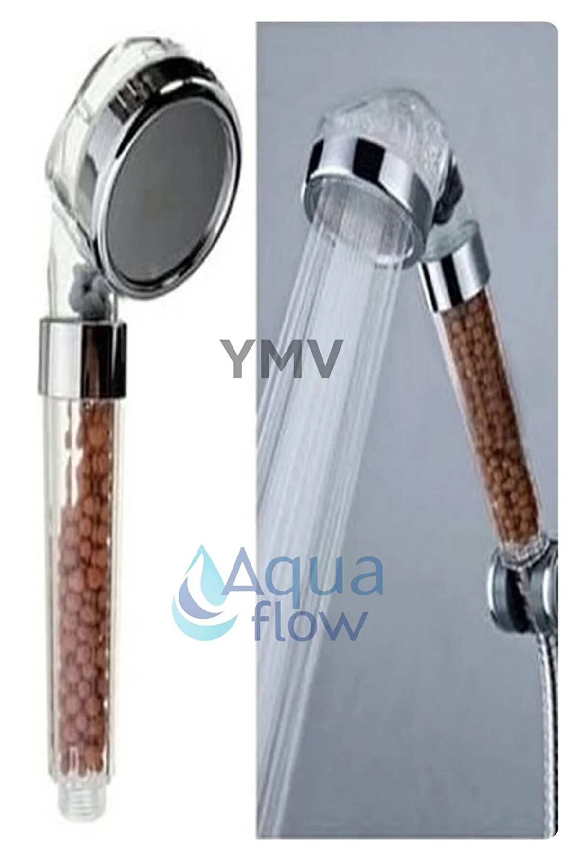 Boncuklu Turbo Tazyikli Duş Banyo Seti Başlığı Su Tasarruflu Duş Başlığı