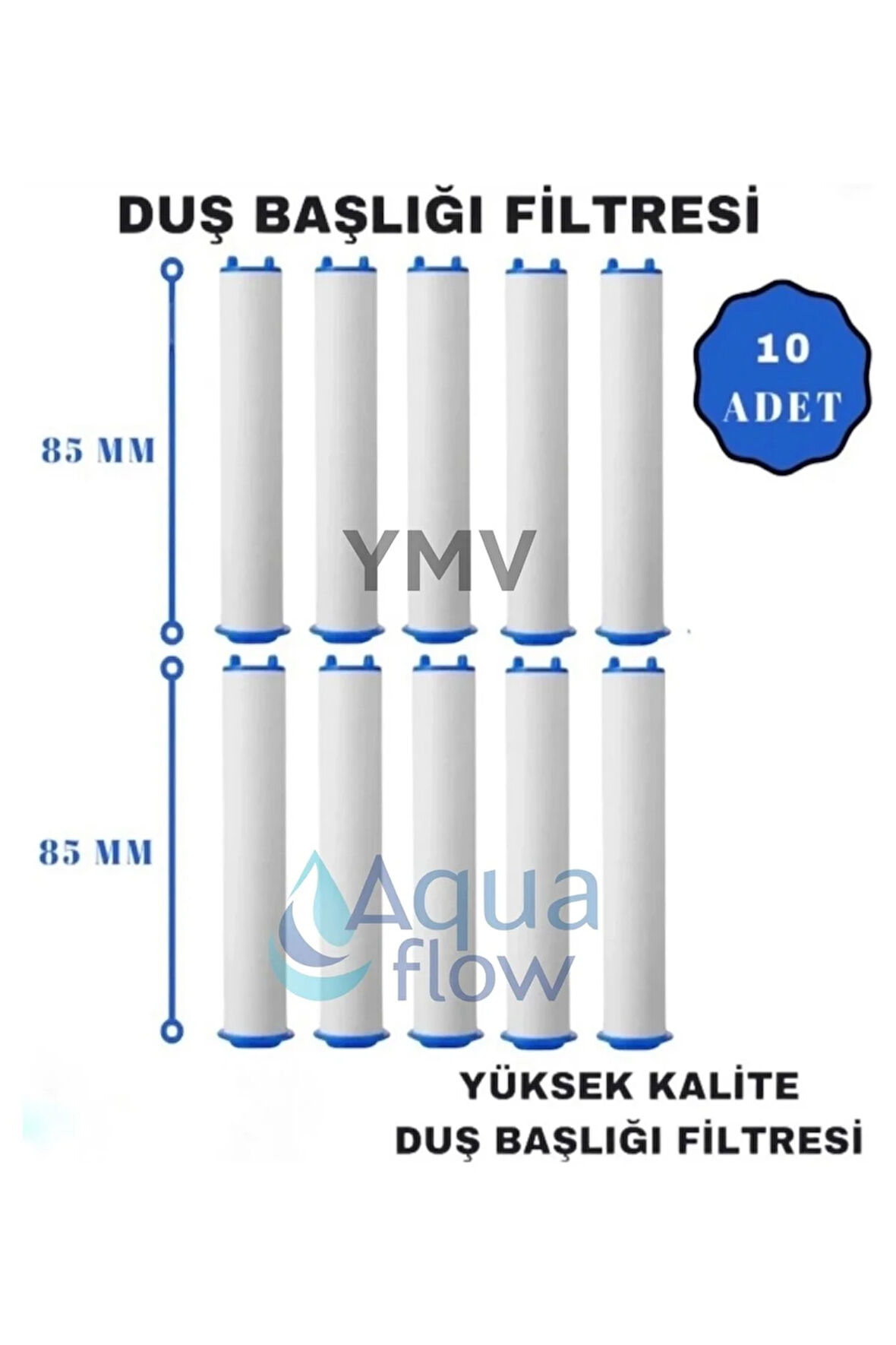 10 Adet Kireç Pas Tortu Arındırıcı Engelleyici Filtre Duş Başlığı Yedek Arıtma Filtresi