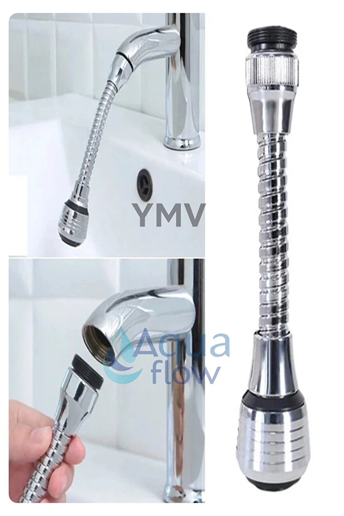 Tasarruflu Musluk Başlığı Esnek Yapı 360° Hareketli 2 Fonksiyonlu Mutfak Lavabo Batarya Çeşme Başlık