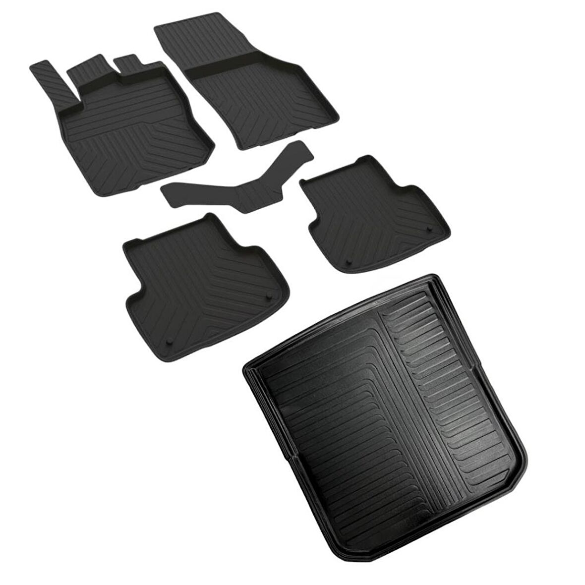 Skoda Octavia Ferrous 4D Havuzlu Kauçuk Paspas ve 3D Bagaj Havuzu 2021 ve Üstü