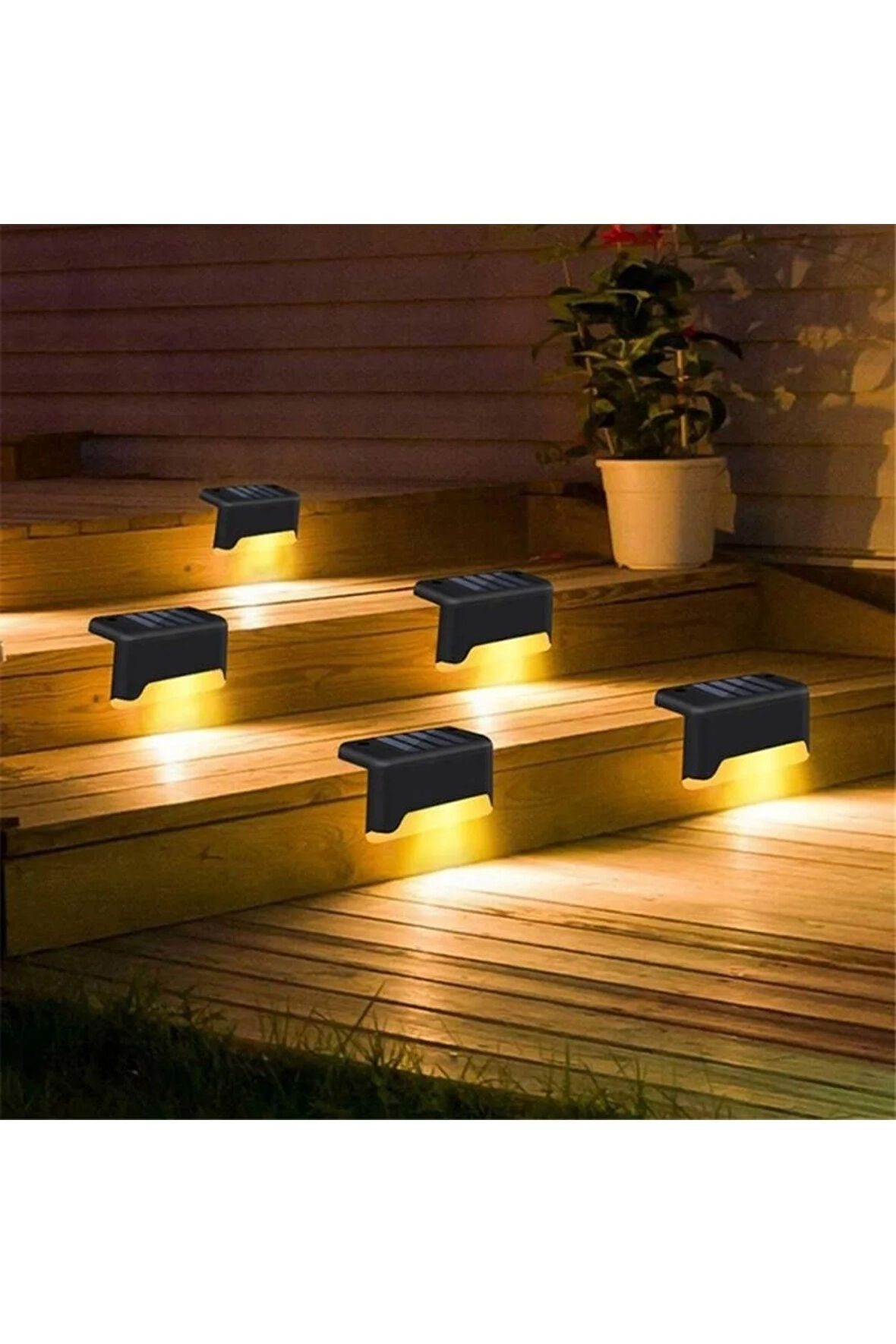 1adet Modern Solar 6ledli Çift Taraflı Aplik Güneş Enerjili Aydınlatma Duvar Lambası