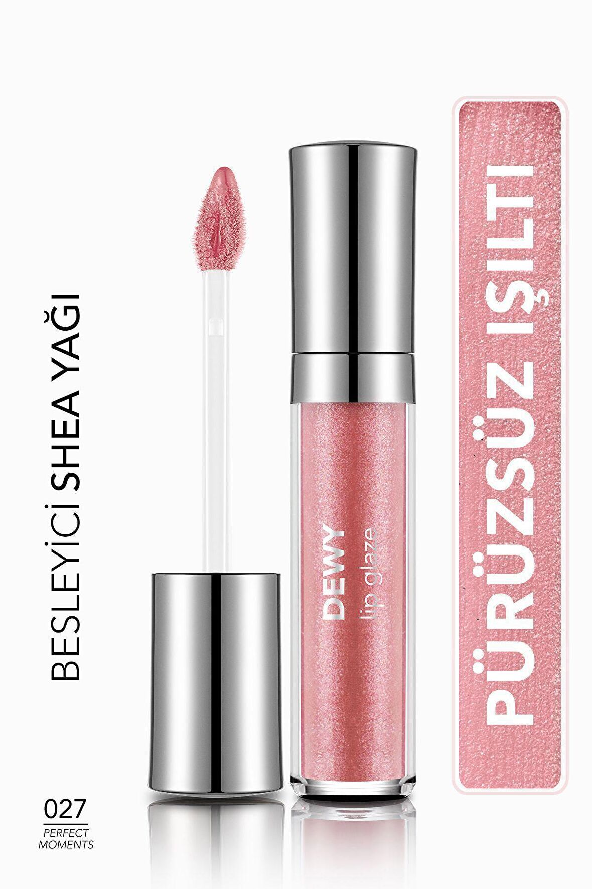 Flormar Besleyici Dudak Parlatıcısı - Dewy Lip Glaze - 027 Perfect Moments-8682536069502