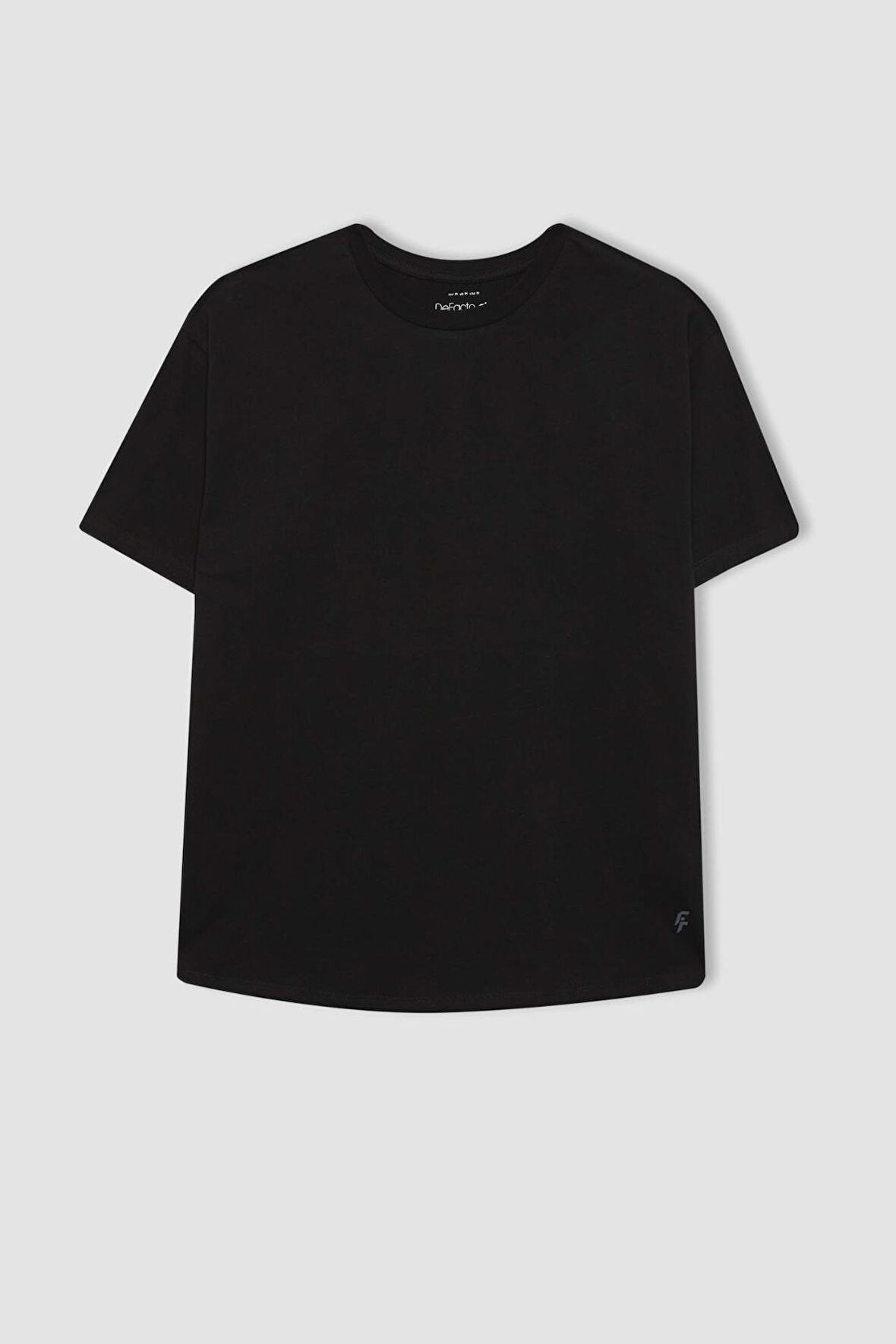 DeFactoFit Oversize Fit Bisiklet Yaka Sporcu Kısa Kollu Tişört B1161AX24SPBK81