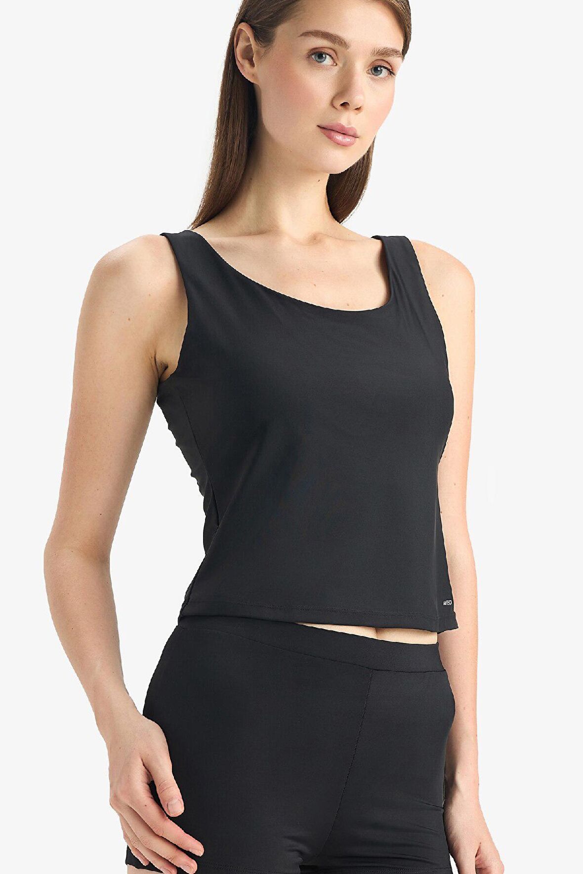 DeFactoFit U Yaka Astarlı Bikini Üstü D9380AX25HSBK81