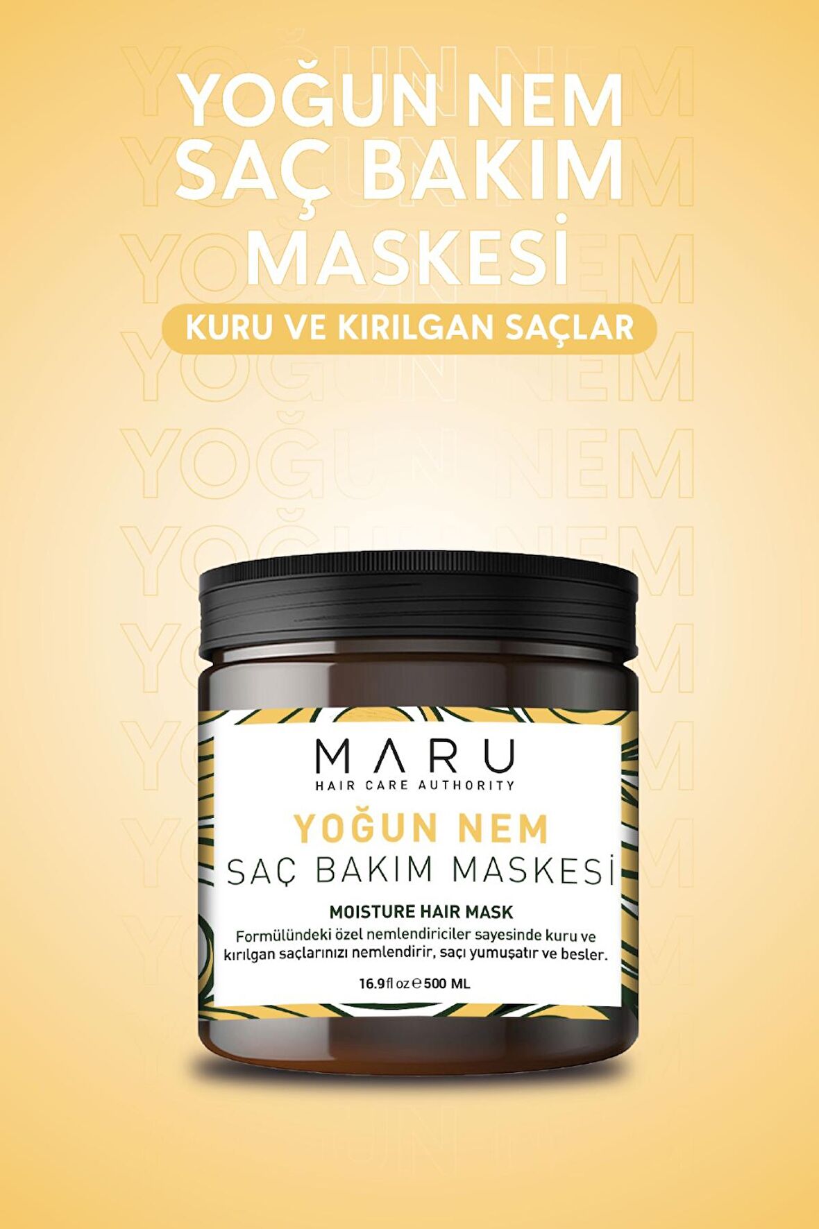 Maru Kuru Ve Yıpranmış Saçlar Için Keratin & Biotin Onarıcı Saç Maskesi 500 ml