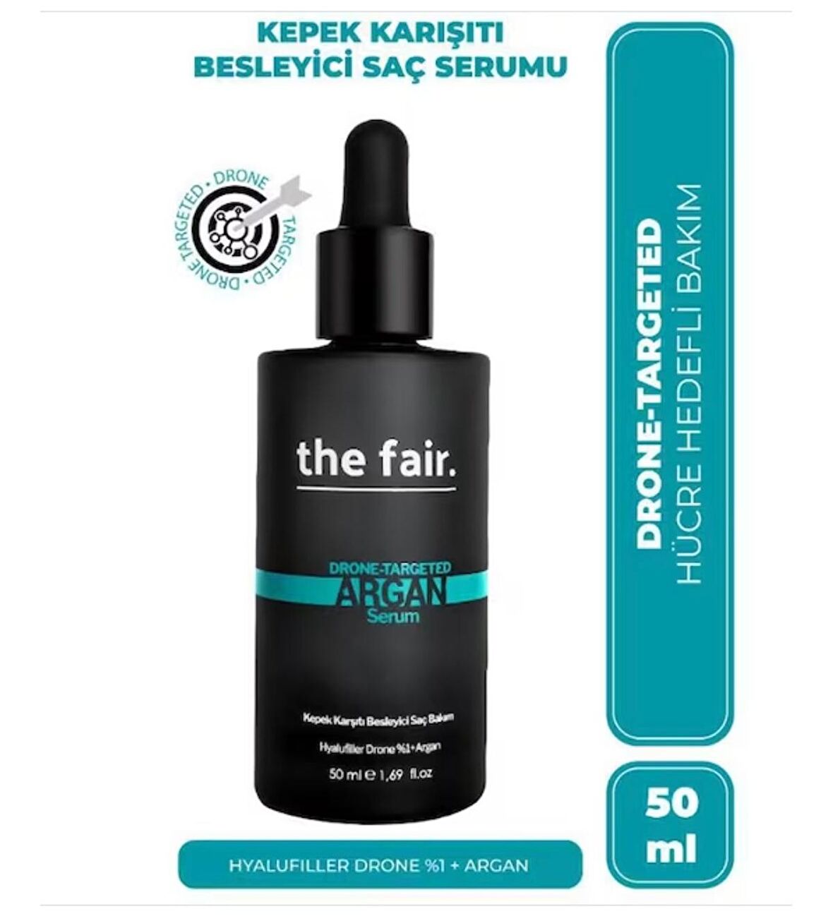 the fair. Drone-targeted Argan Besleyici Vegan Saç Serumu %1 Hyalufiller Drone Argan 50 ml