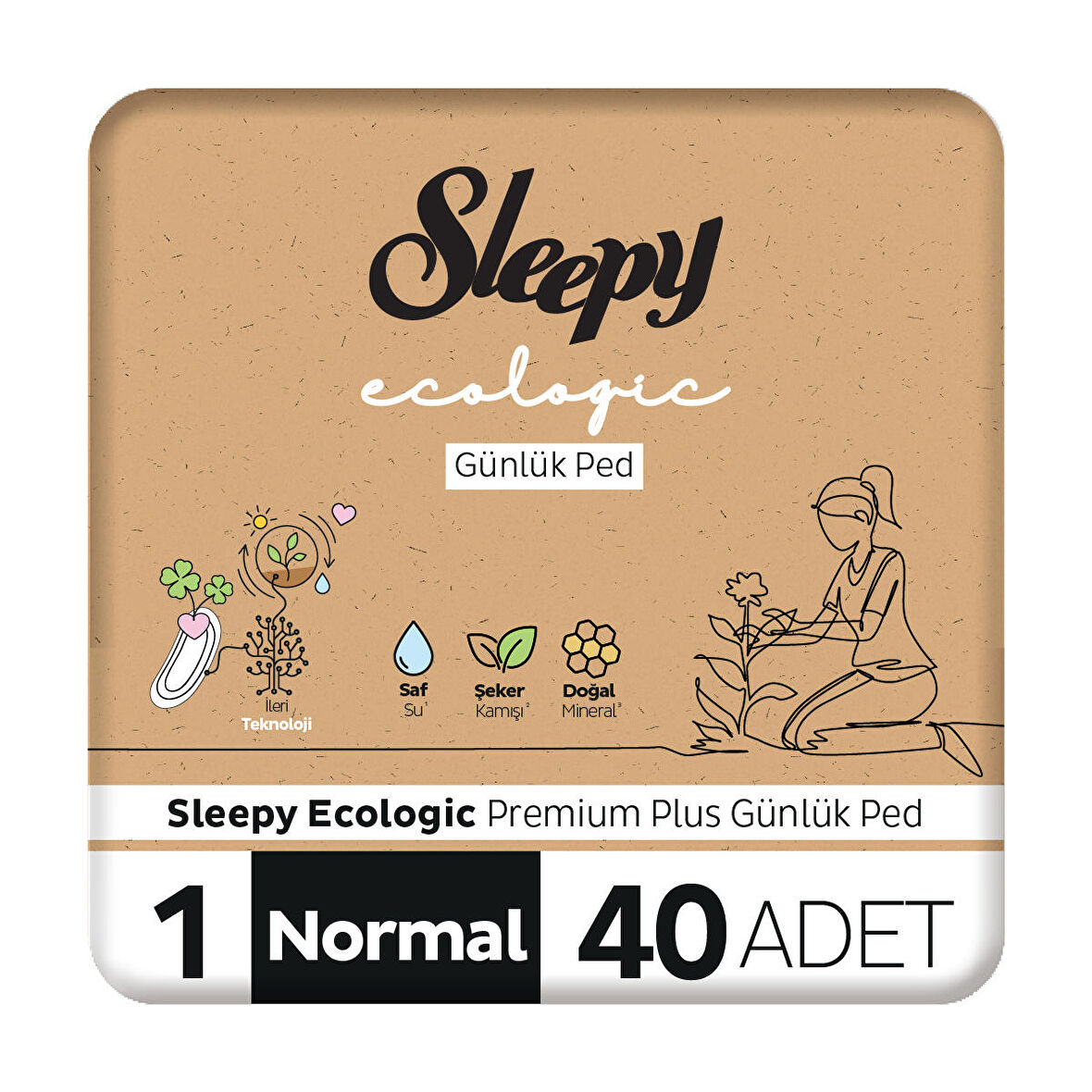 Sleepy Ecologic Premium Plus 40'lı Günlük Ped