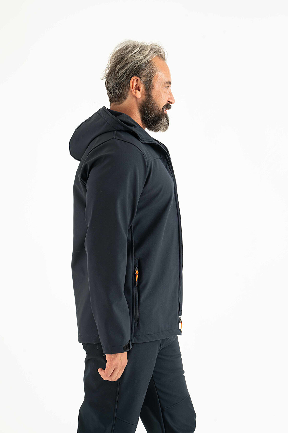 Longberg Erkek Kapüşonlu Softshell Mont