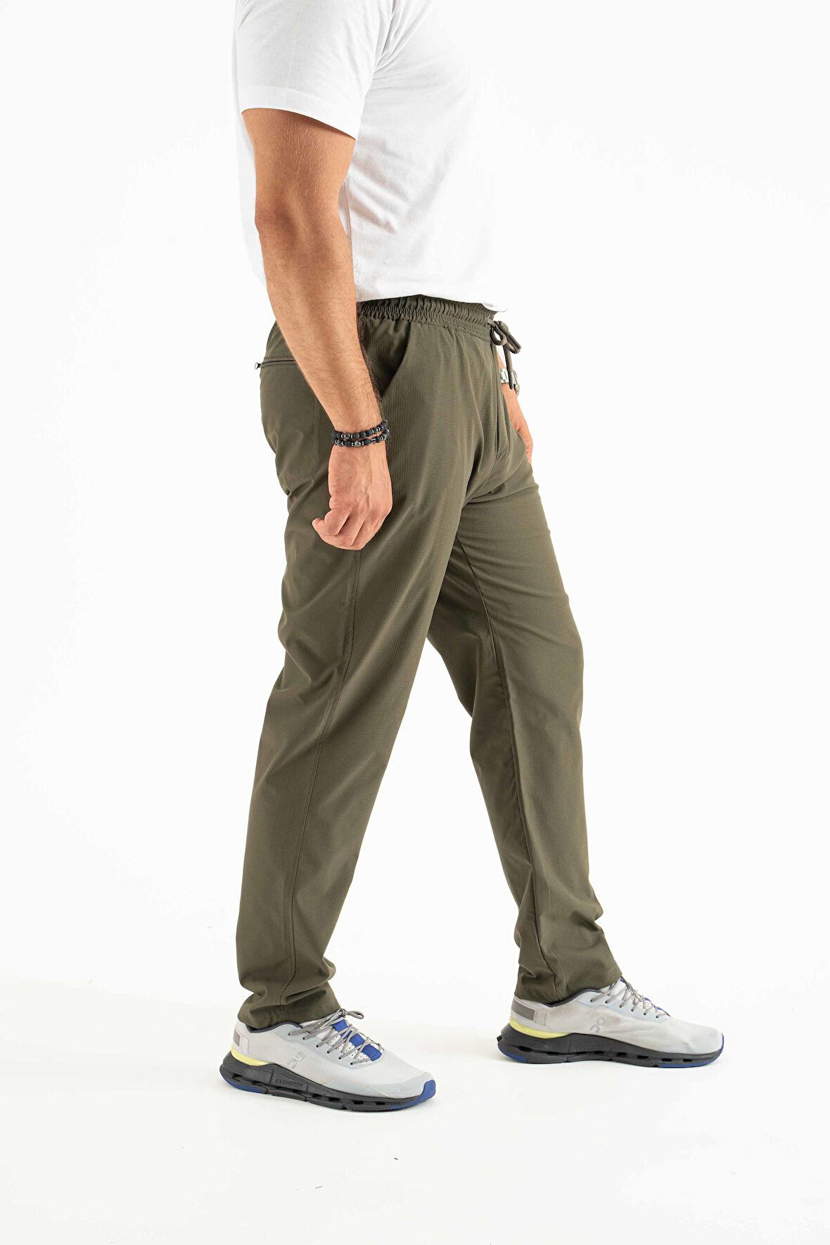 Longberg Erkek Beli Lastikli Bağcıklı Mevsimlik Jogger Spor Pantolon