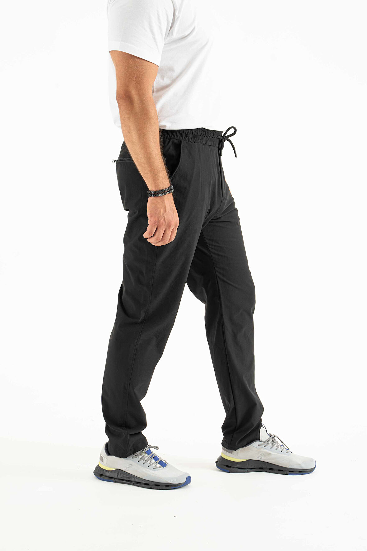 Longberg Erkek Beli Lastikli Bağcıklı Mevsimlik Jogger Spor Pantolon