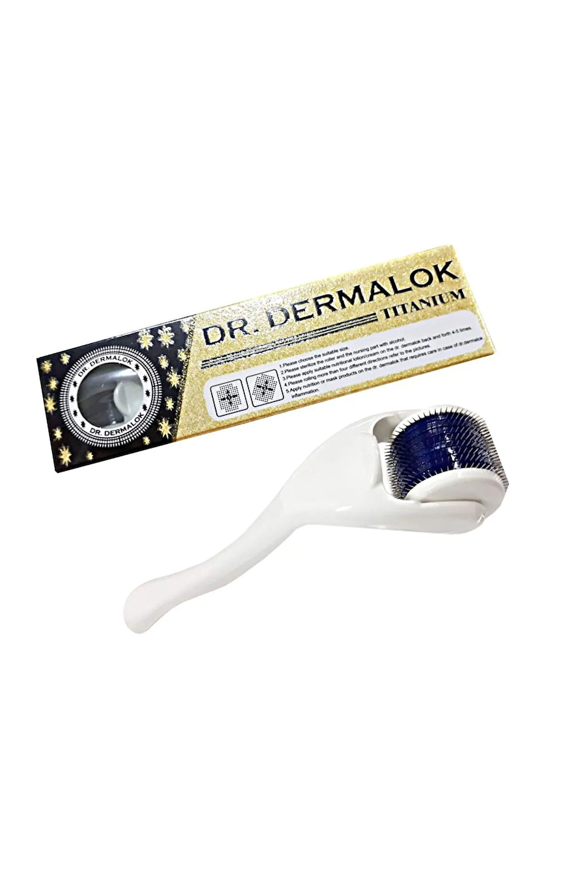 Dermaroller Professional-Saç, Sakal, Kaş, Serum Kullanımına Uygun Yeni Seri 1mm beyaz