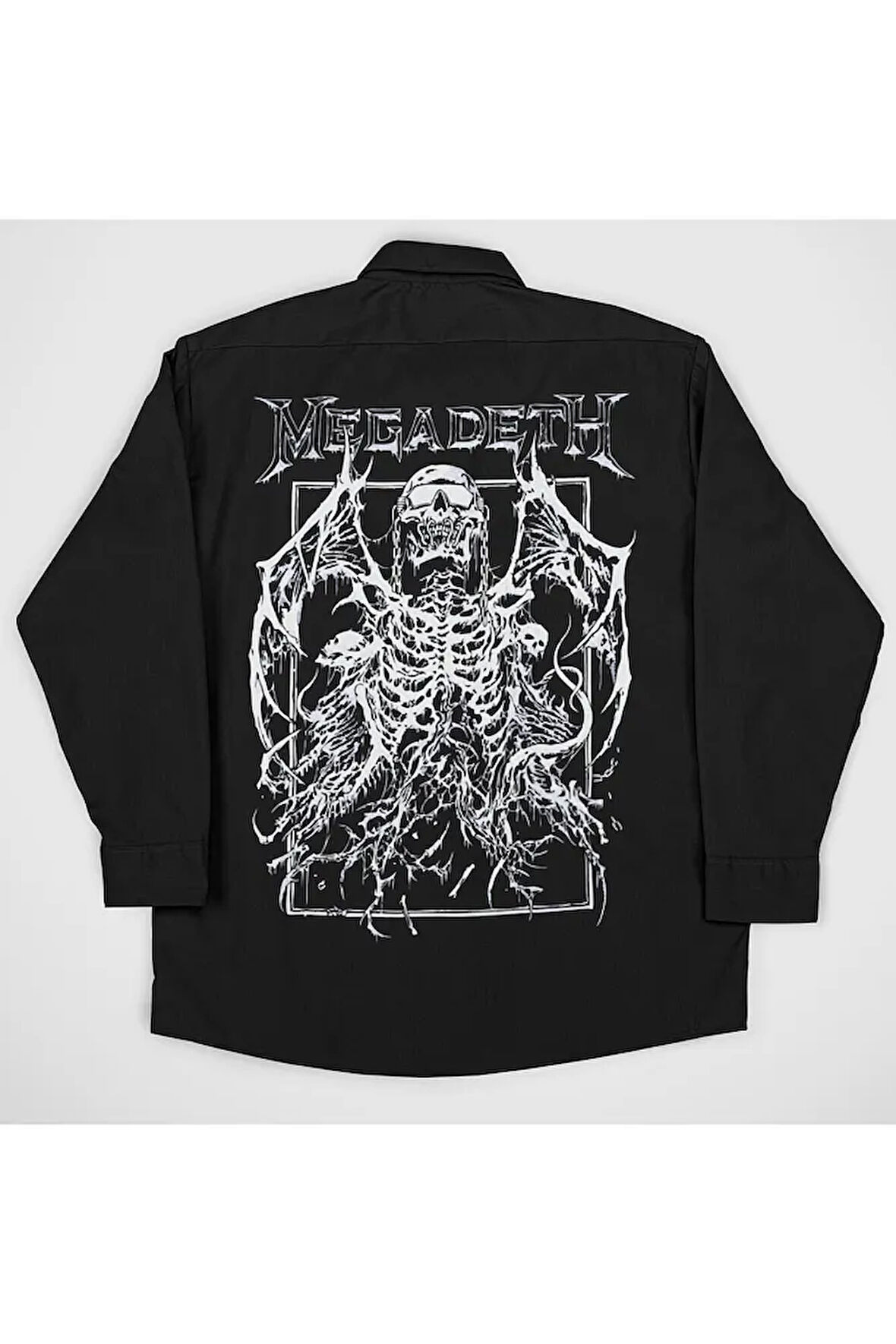 Megadeth Müzik Grubu Baskılı Unisex Rock Metal Cepli Gömlek