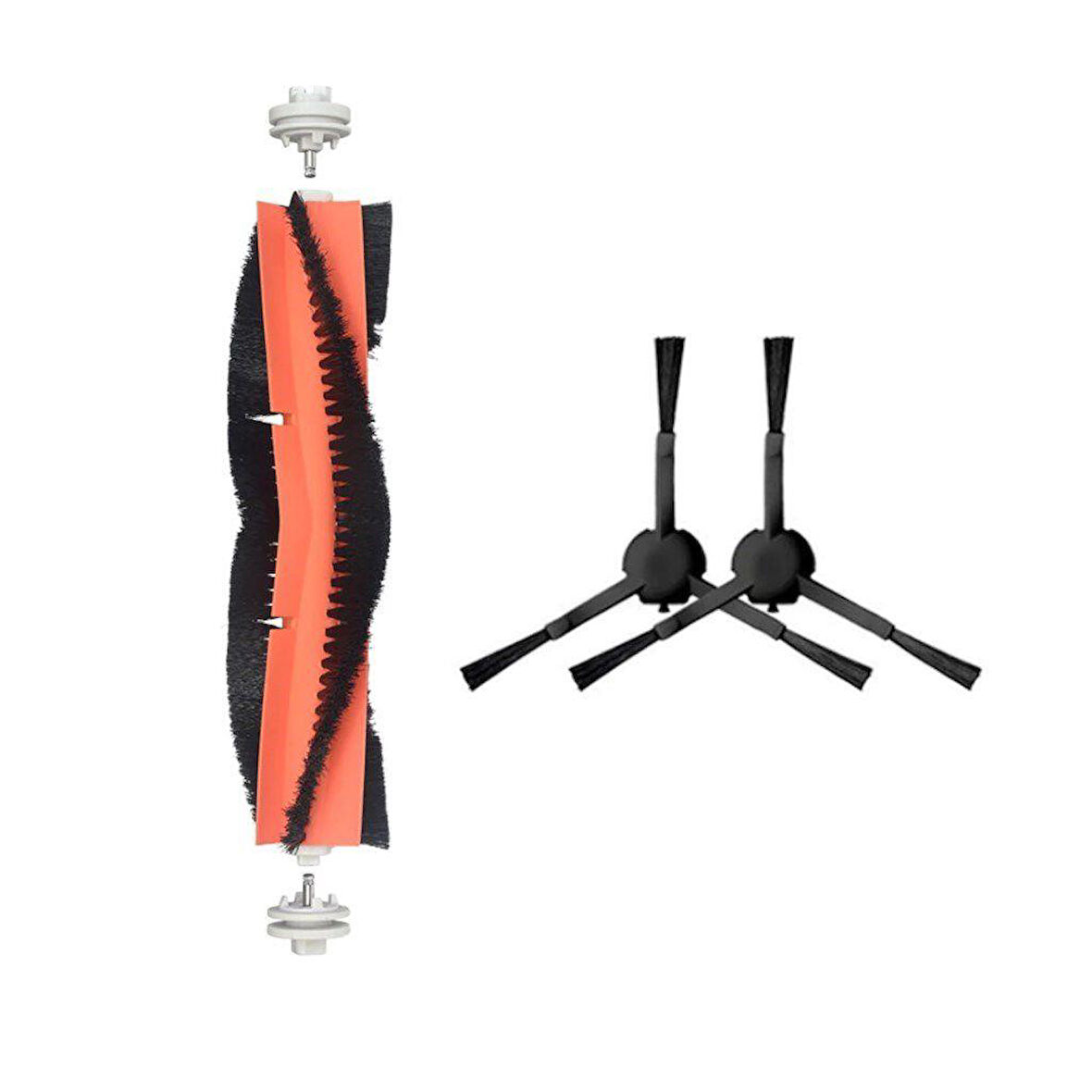 Xiaomi Vacuum Mop 2 Pro+(Kameralı) Uyumlu Yedek Ana Fırça ve Yan Fırça-3 Parça