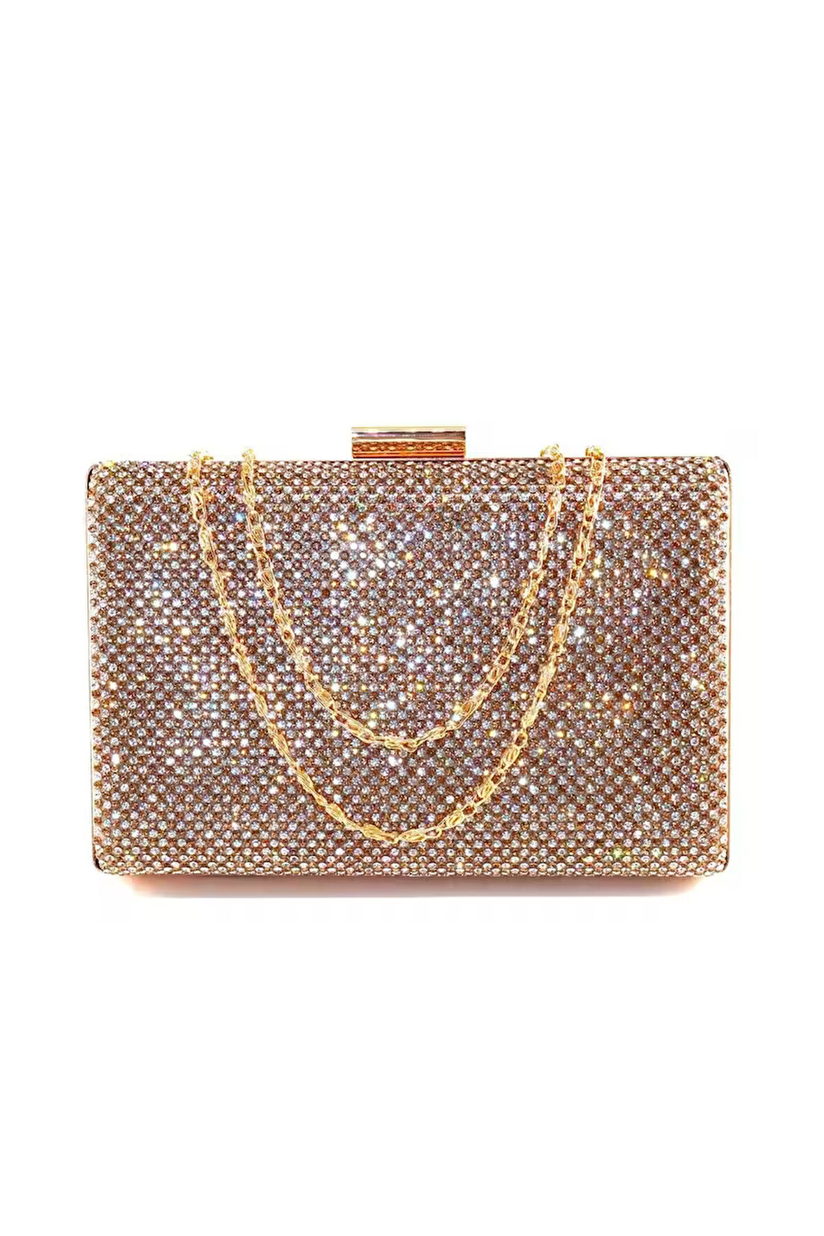 Taşlı Gold Abiye Çanta. Altın Abiye Çanta. Gold Abiye Çanta. Gold Taşlı Davet Gece Çantası.