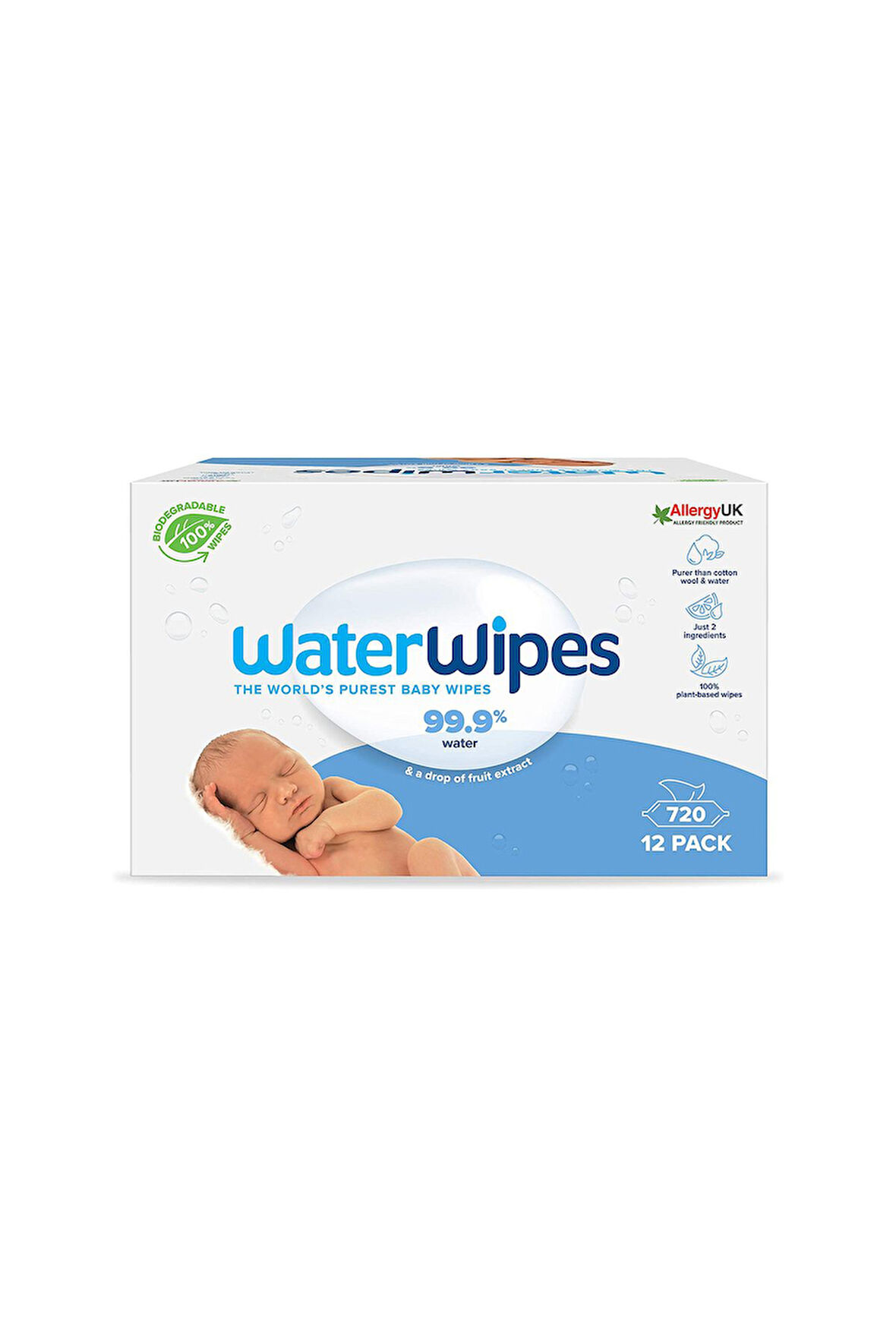 Waterwipes Bio Bebek Islak Mendil (60x12=720 Yaprak) (SKT Ekim 2025)