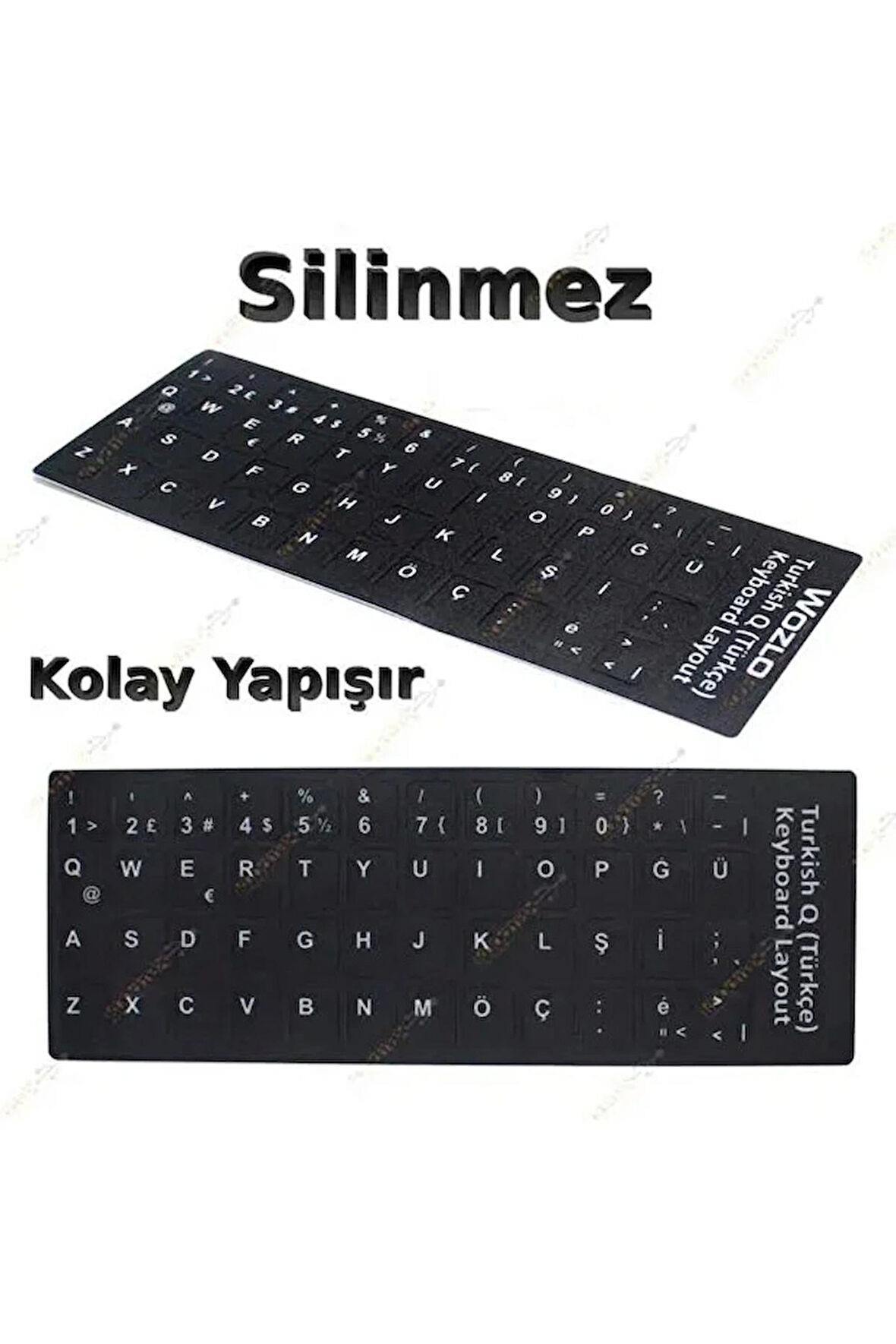 1 Adet Türkçe Q Klavye Sticker Notebook Pc Uyumlu Klavye Etiketi Silinmez Yapışkanlı Türkçe Harfler