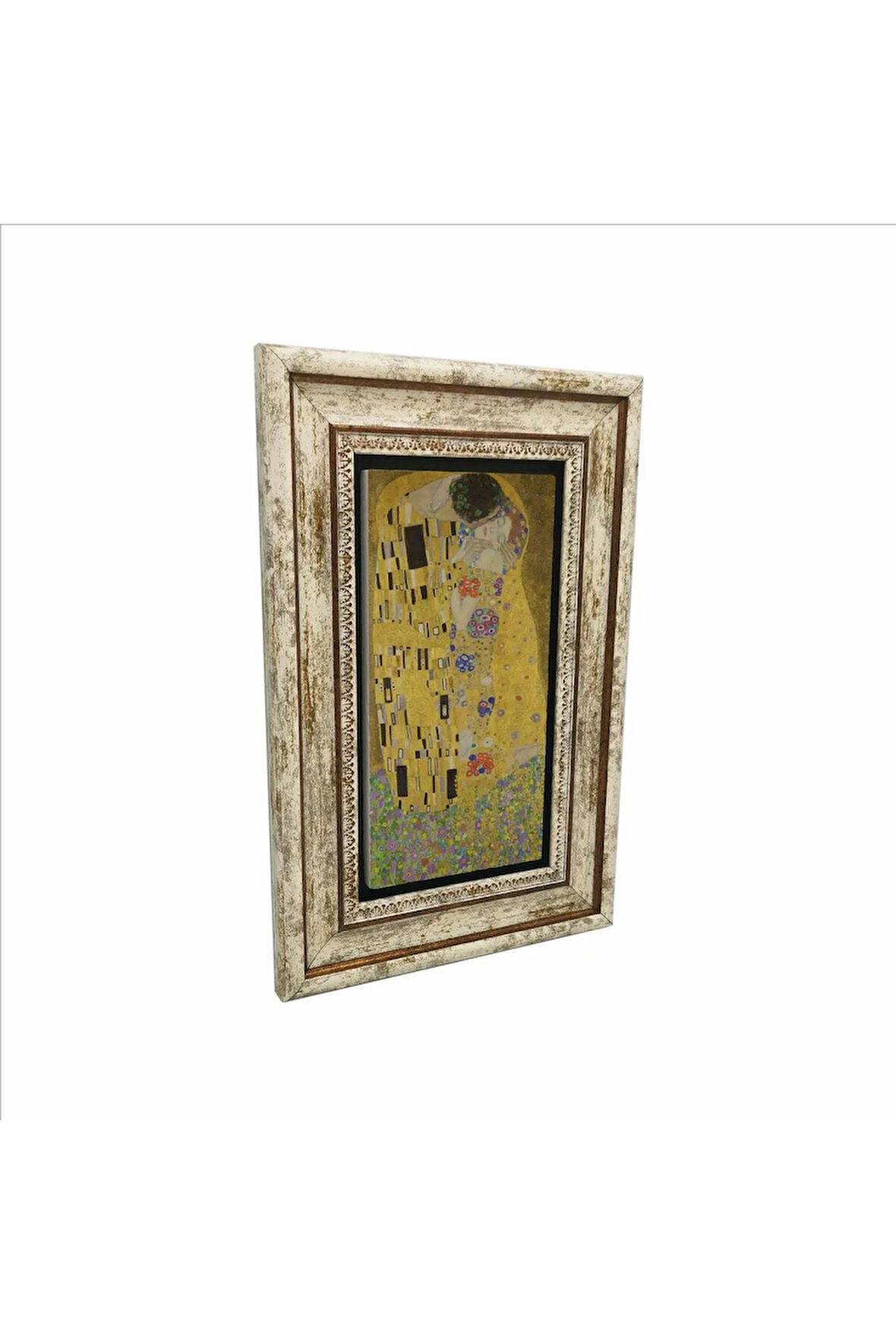 Öpücük (Gustav Klimt, 1907) Baskılı Taş Tablo 20x30