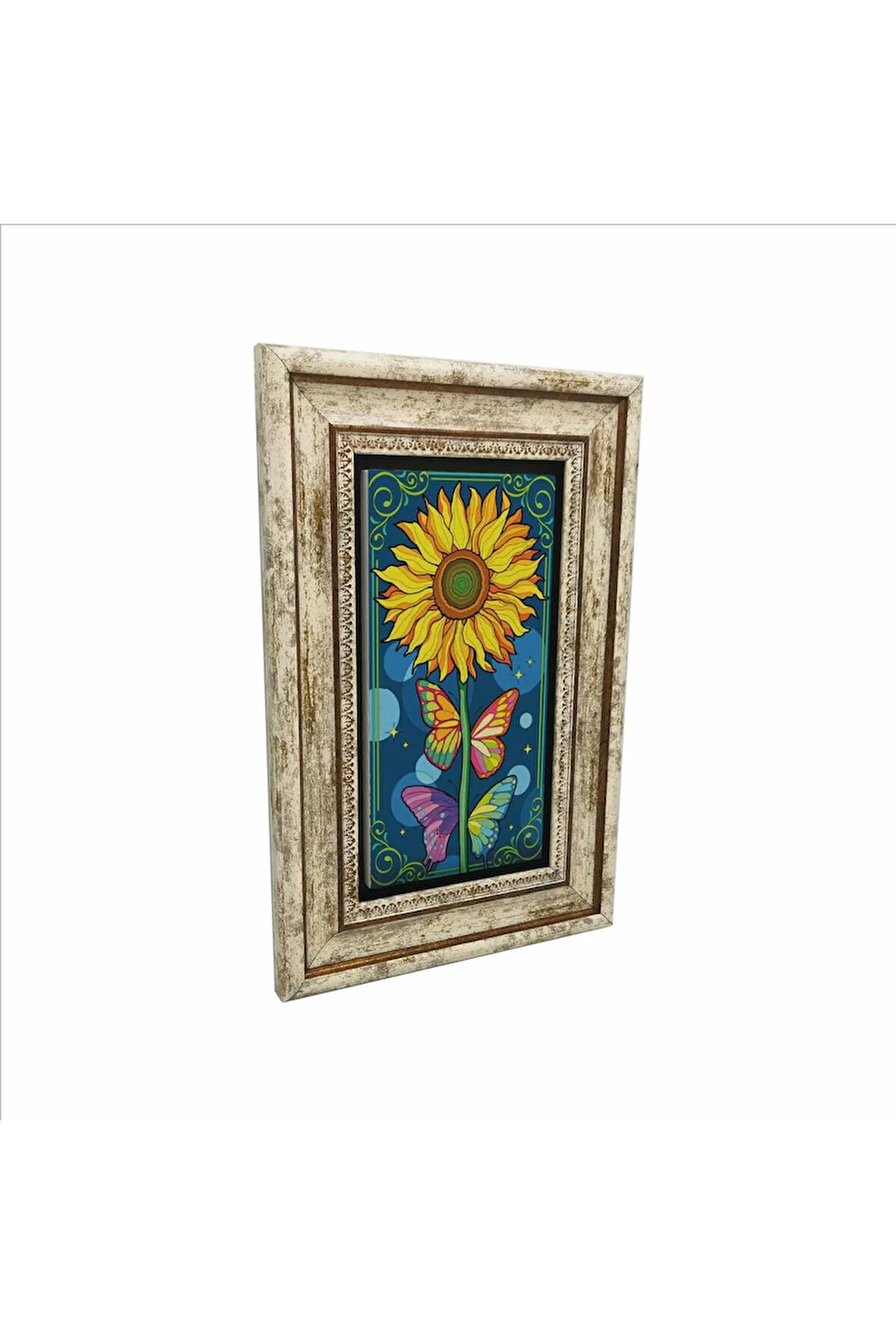 Ay Çiçeği Baskılı Taş Tablo 20x30