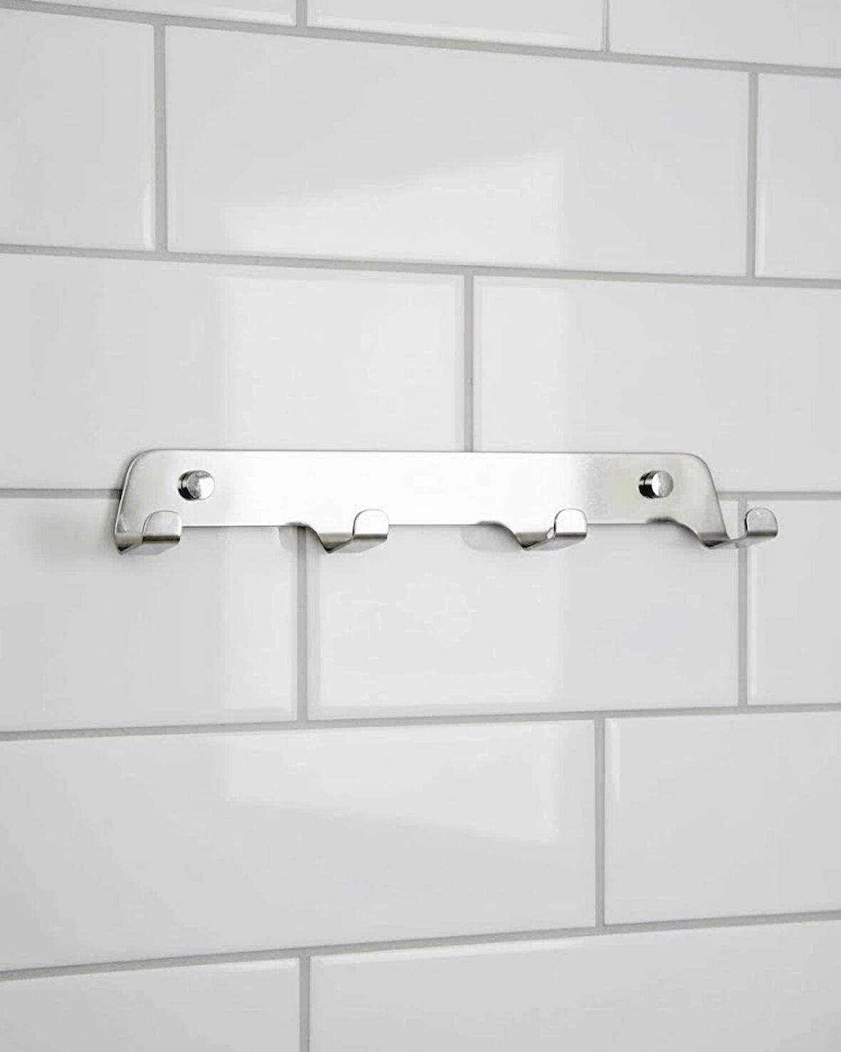 ASKILIK 4 LÜ YAPIŞKANLI VE VİDALI 1,2MM SS201 PASLANMAZ ÇELİK RENK KROM