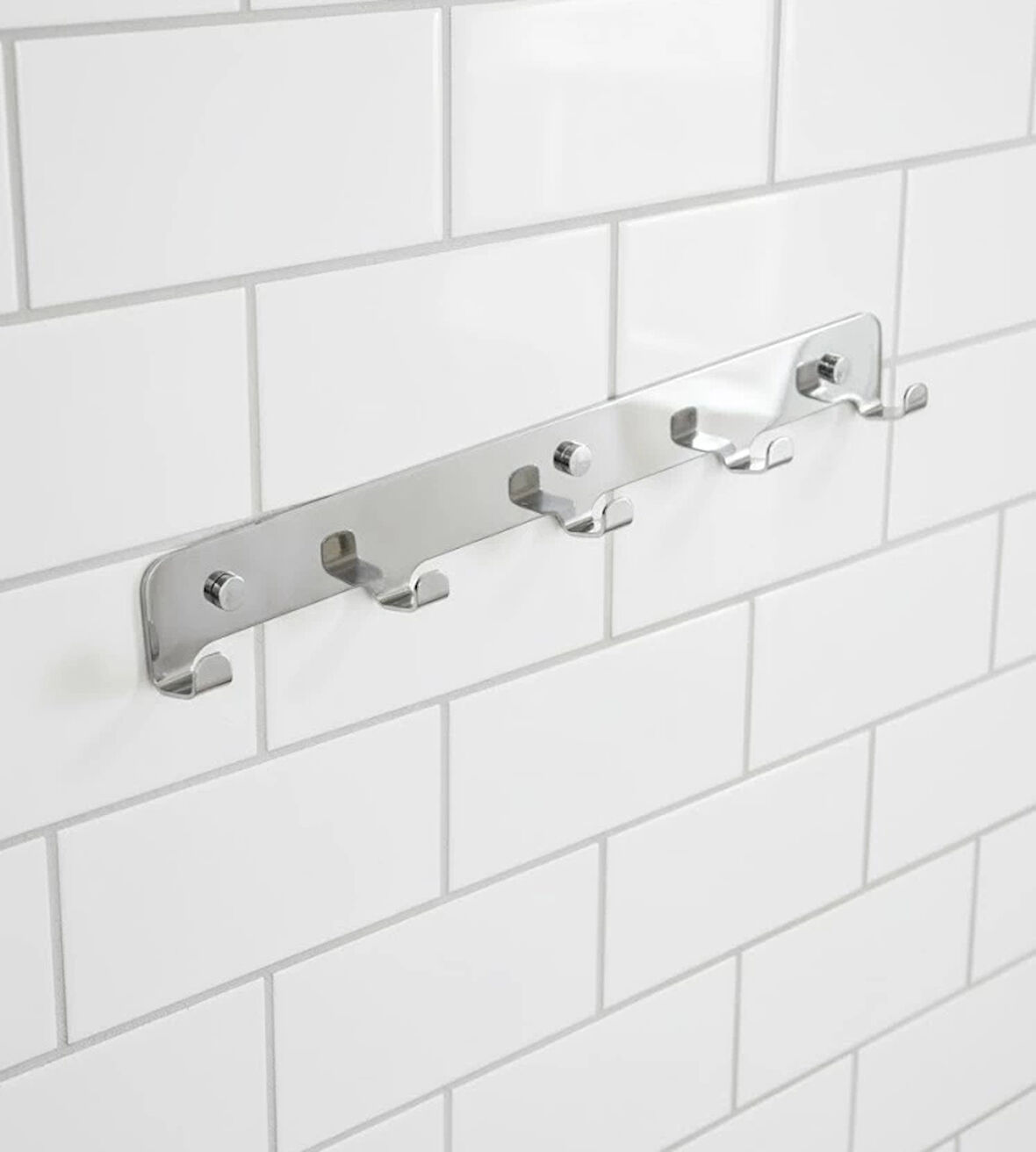 ASKILIK 5 Lİ YAPIŞKANLI VE VİDALI 1,2MM SS201 PASLANMAZ ÇELİK RENK KROM